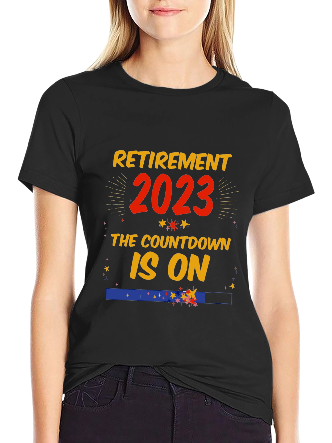 Black Retirement 2023 Countdown T-Shirt view 2