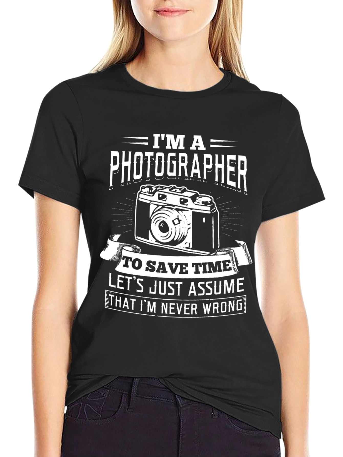 Black I'm A Photographer Funny T-Shirt view 2
