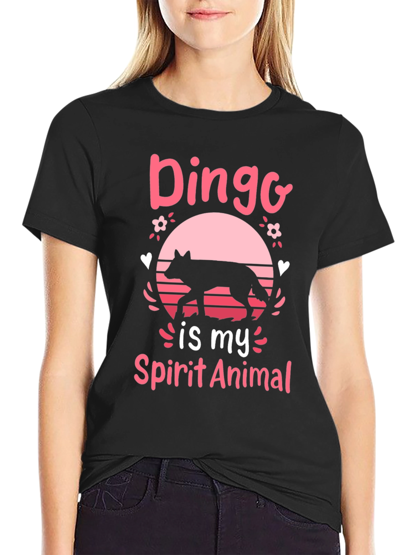 Black Dingo Spirit Animal Graphic Tee - Unisex view 2