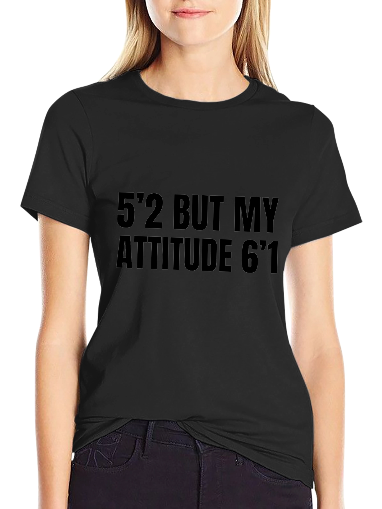 Black Attitude Funny Graphic Tee view 2