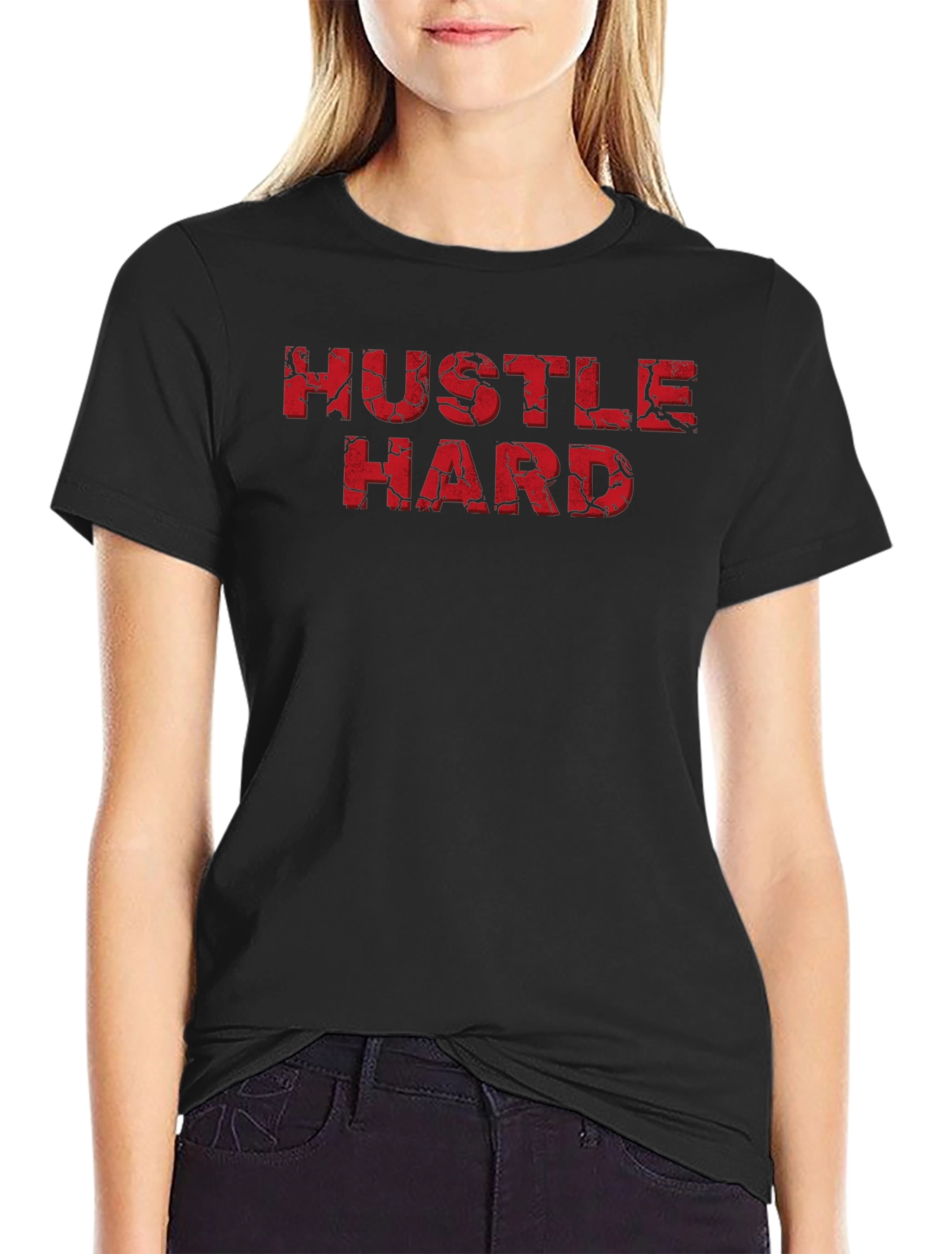 Black Hustle Hard Black Graphic Tee view 2