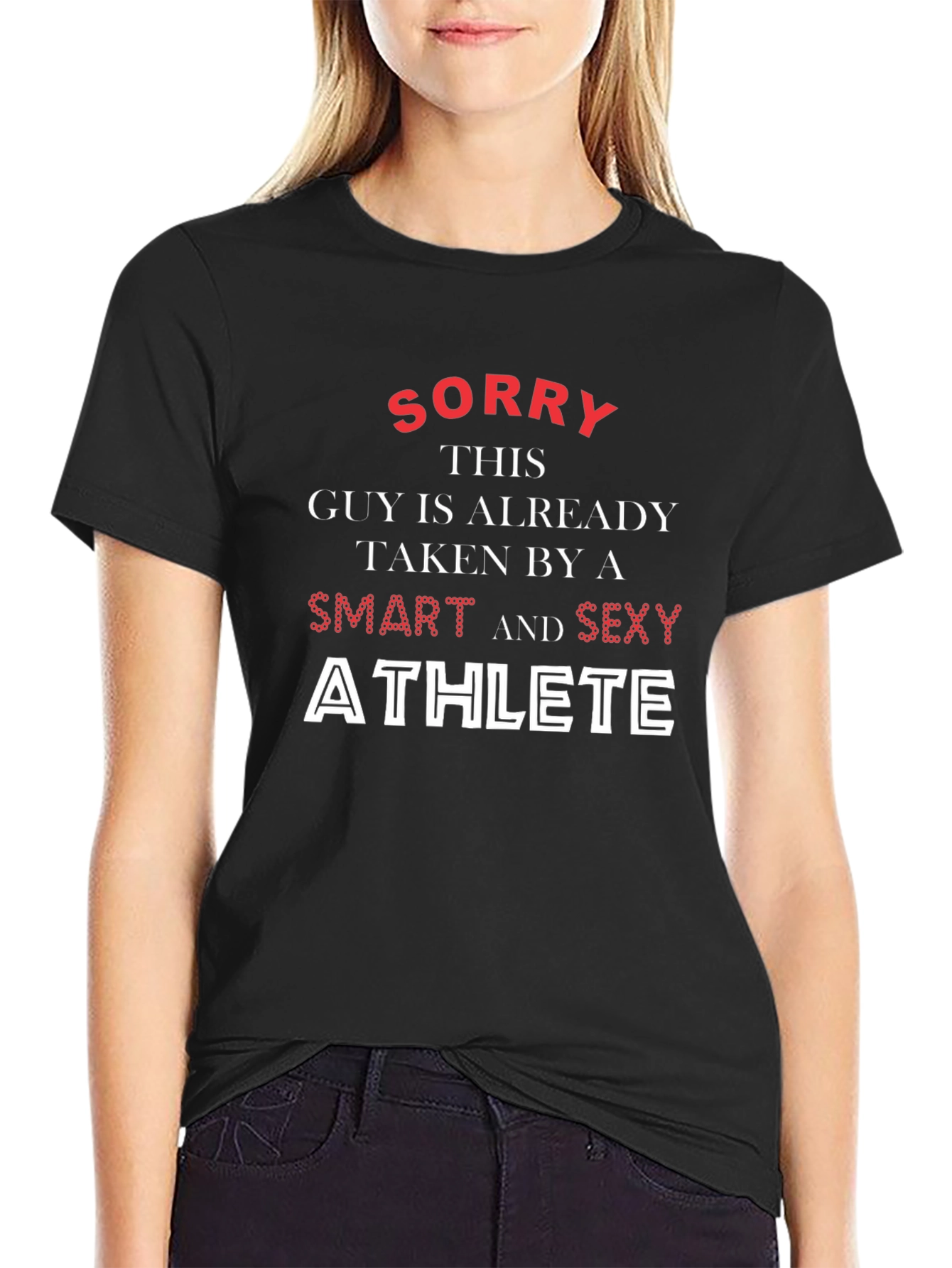 Black Taken Smart & Sexy Athlete Graphic Tee view 2