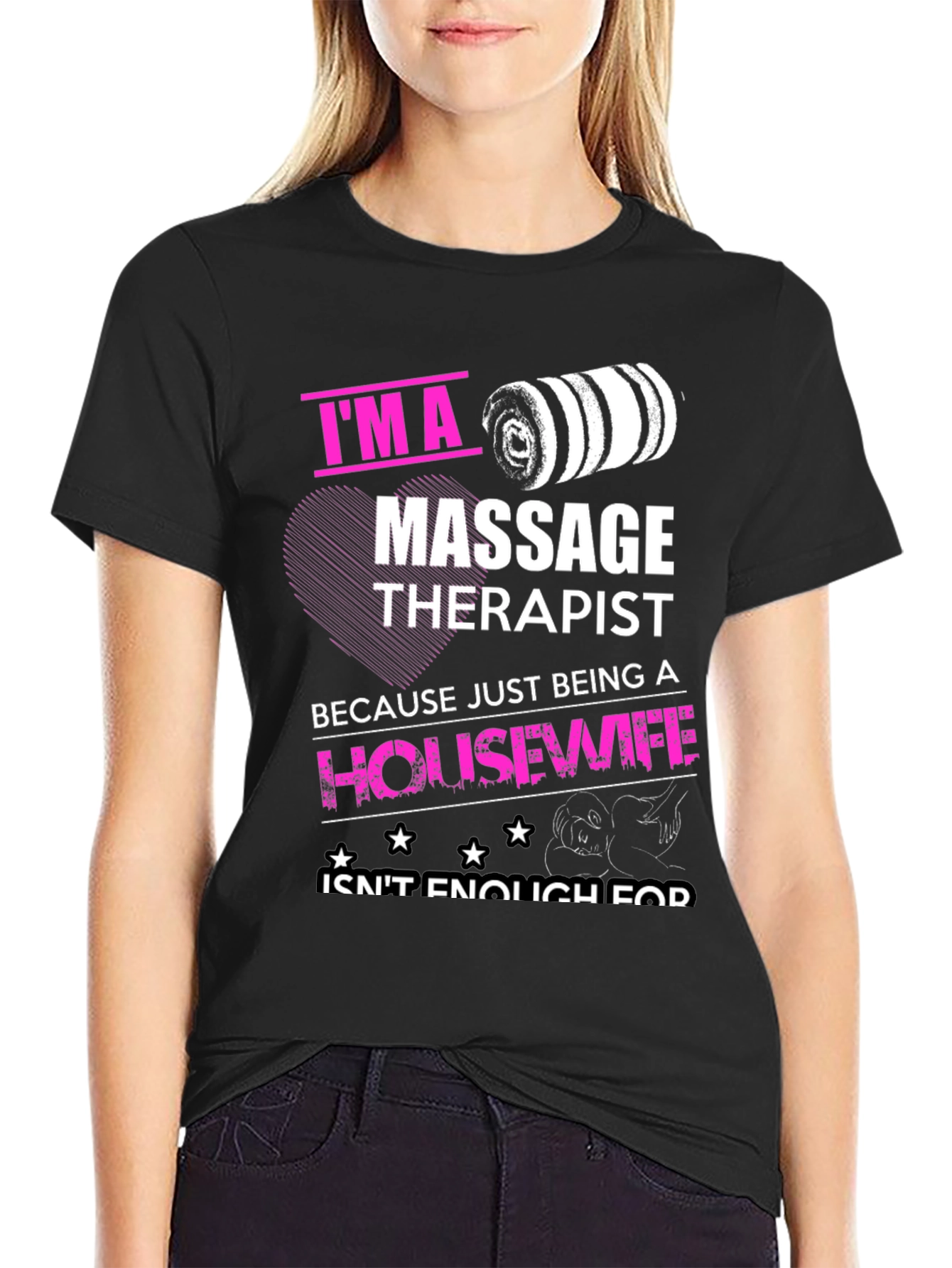 Black Massage Therapist Graphic Tee view 2