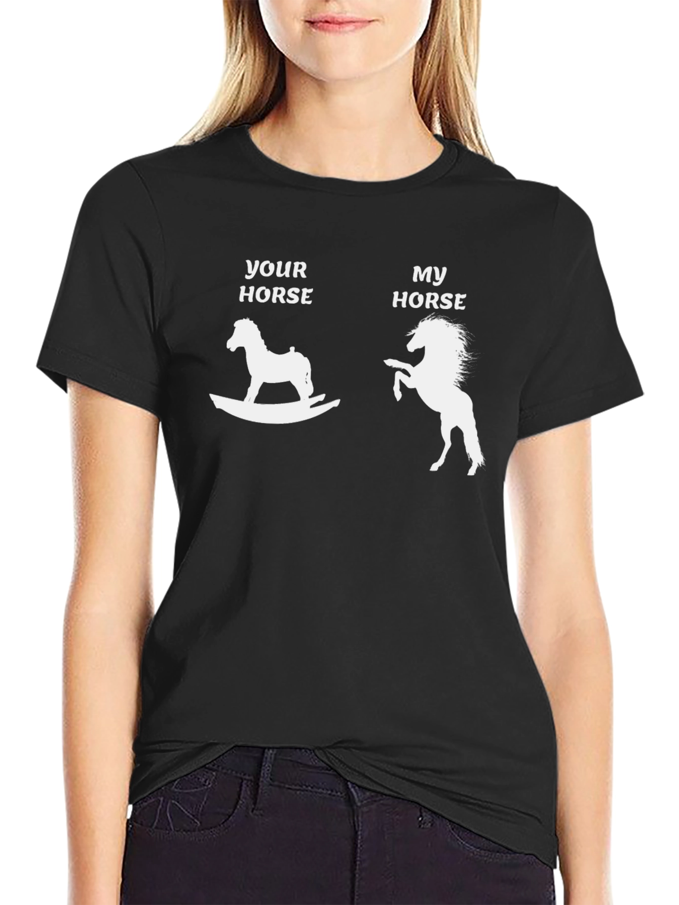 Black Your Horse My Horse Graphic Tee - Horse Lover Gift view 2