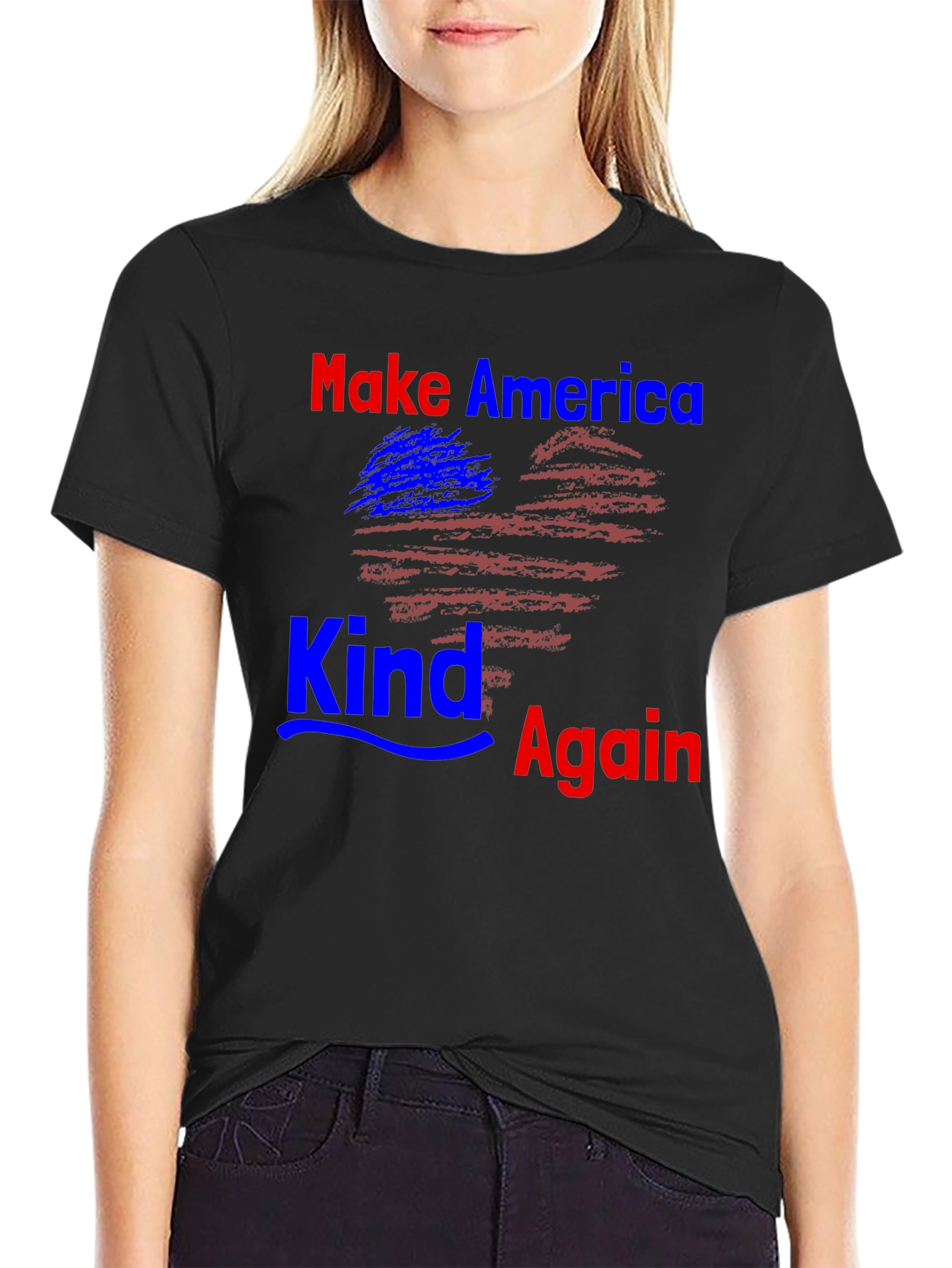 Black Make America Kind Again T-Shirt view 2