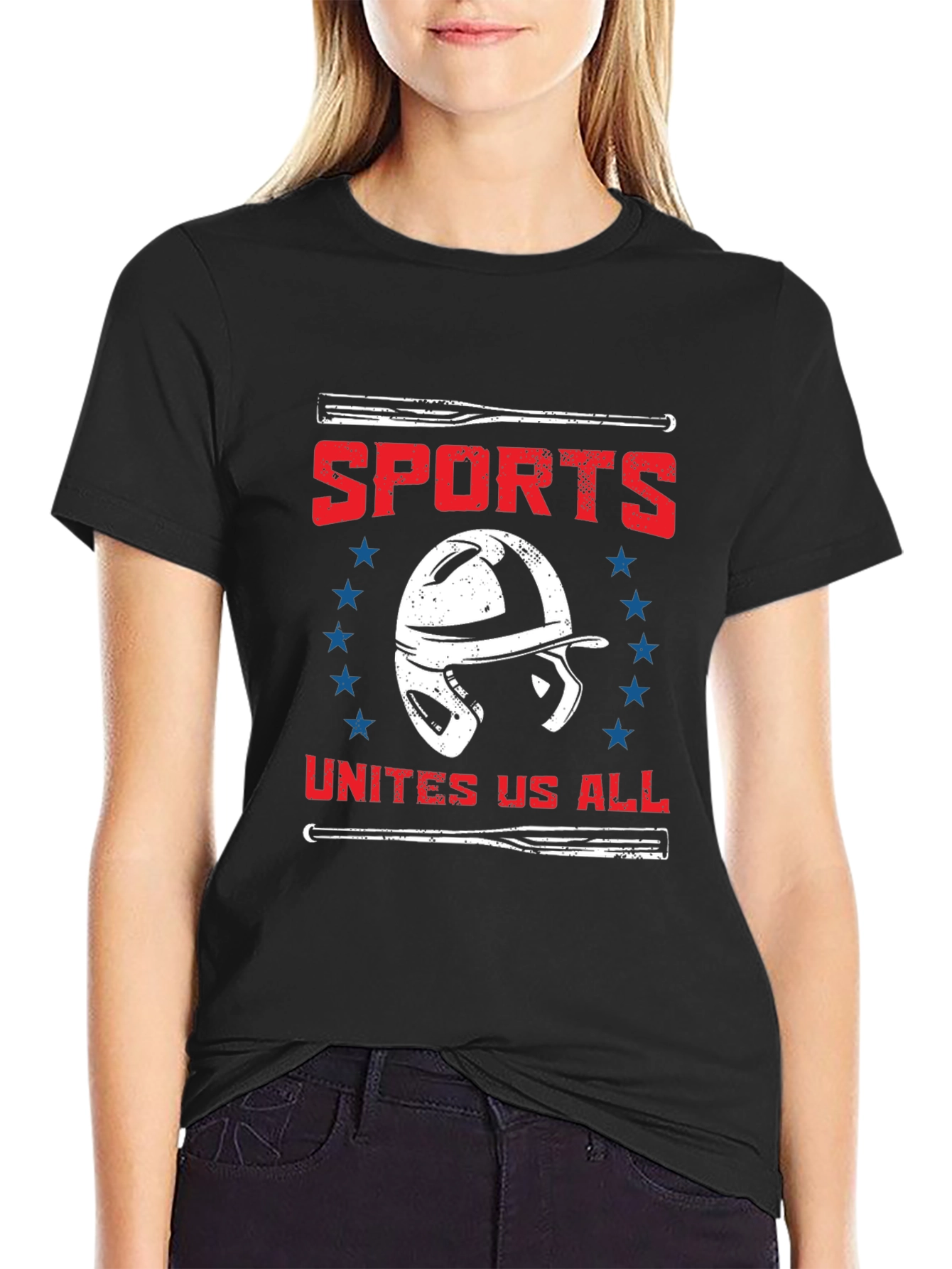 Black Sports Unites Us All T-Shirt view 2