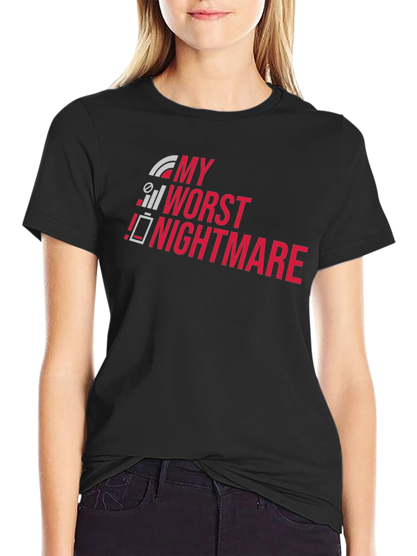 Black My Worst Nightmare T-Shirt - Funny Techie Tee view 2