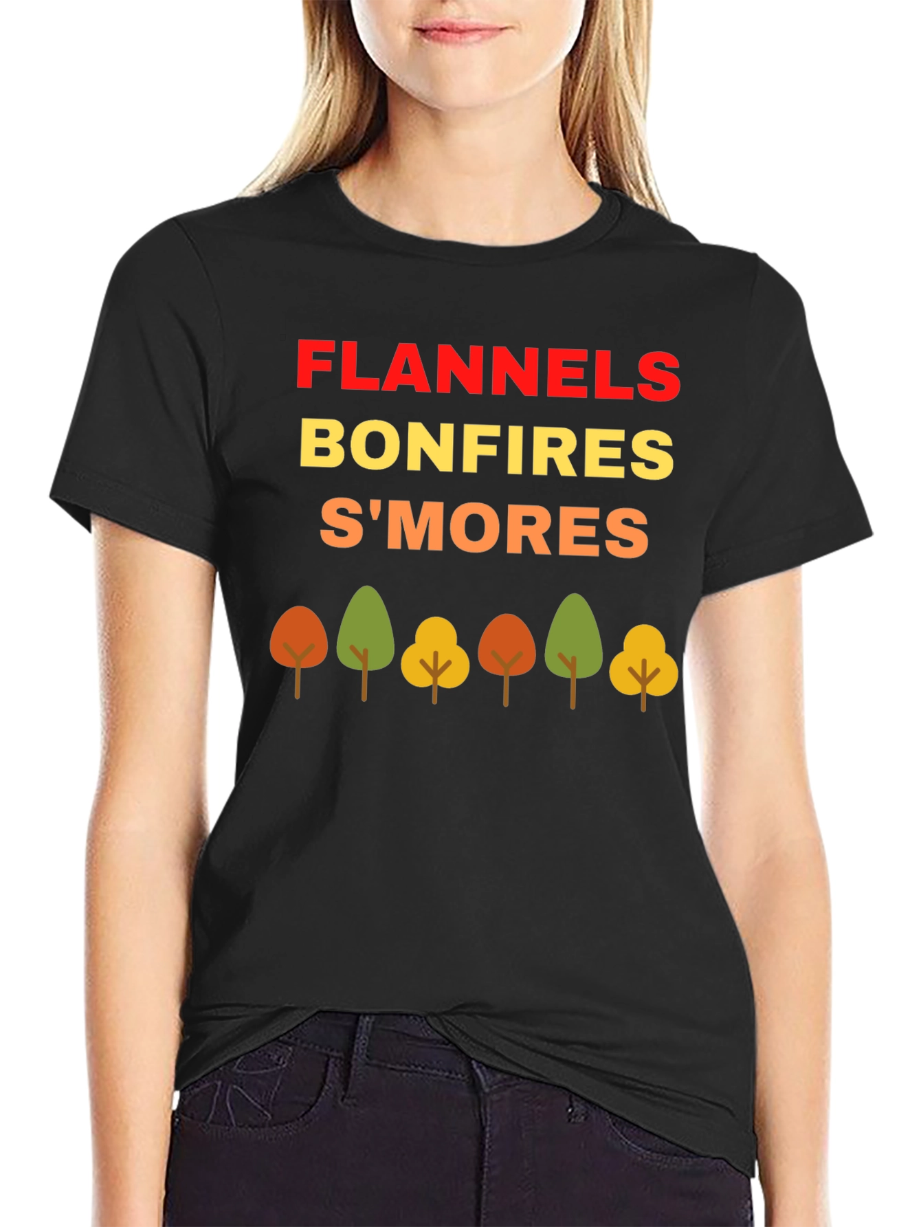 Fall Flannels Bonfires S'mores T-Shirt - 2