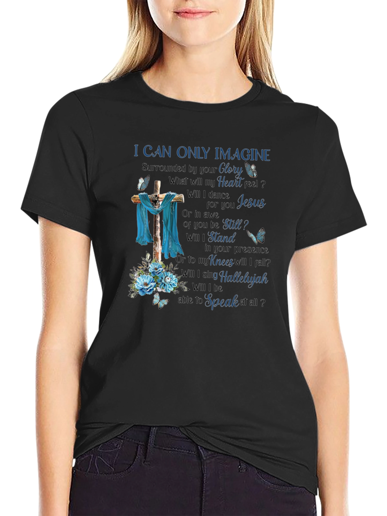 Black I Can Only Imagine Graphic Tee view 2