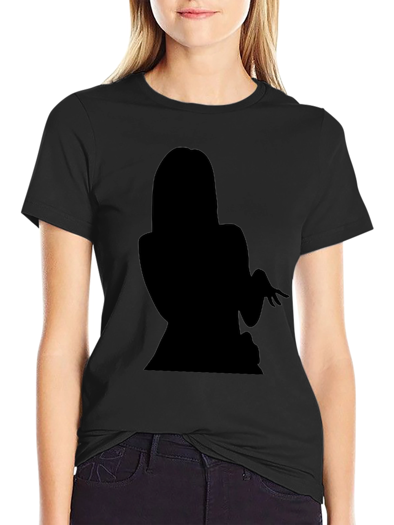 Black Black Silhouette Graphic Tee - Modern Fit view 2