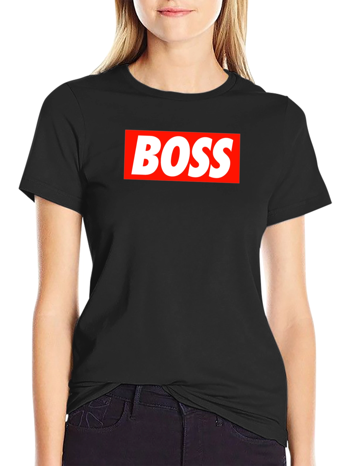 Black BOSS Graphic Tee - Bold Statement T-Shirt view 2