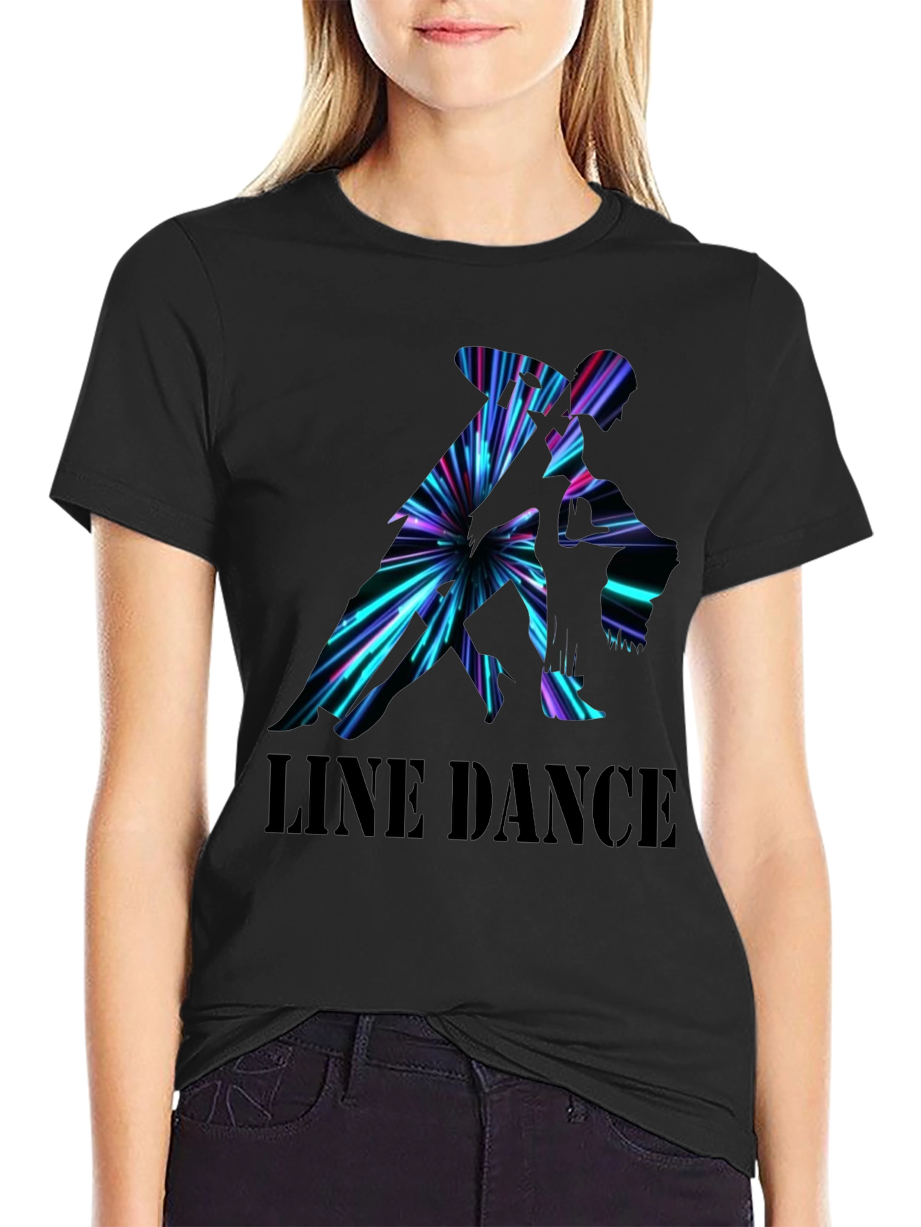 Black Line Dance Graphic Tee view 2