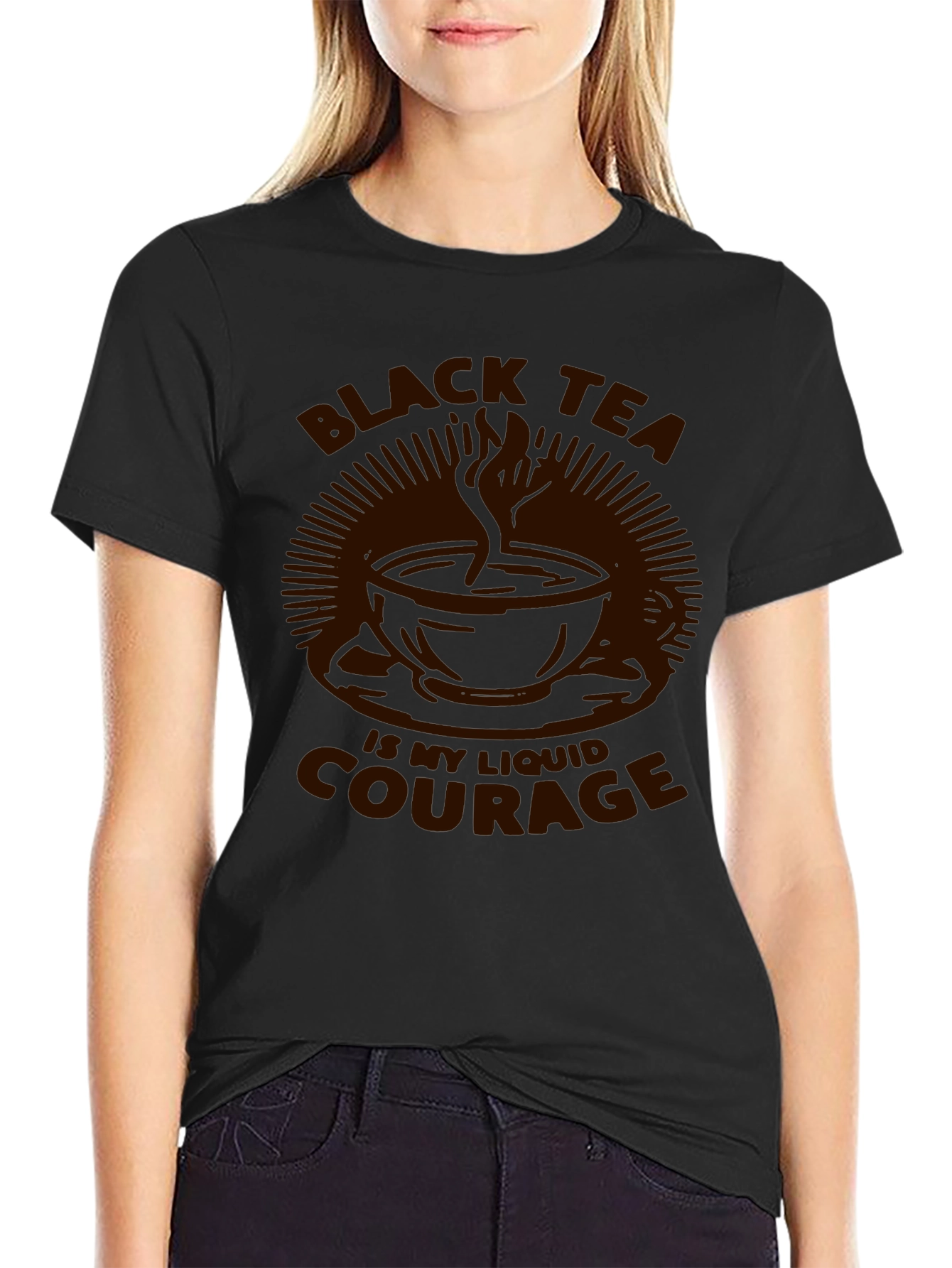Black Black Tea Liquid Courage Graphic Tee view 2