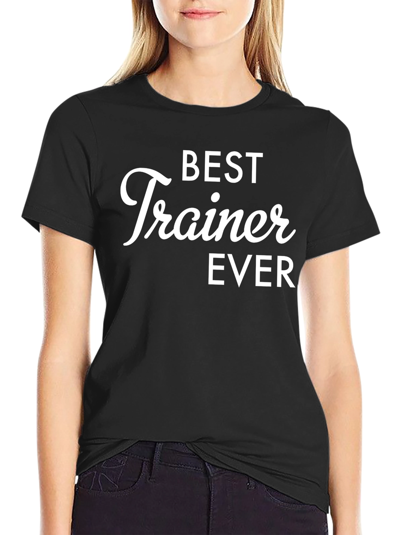 Black Best Trainer Ever Graphic T-Shirt - Black view 2