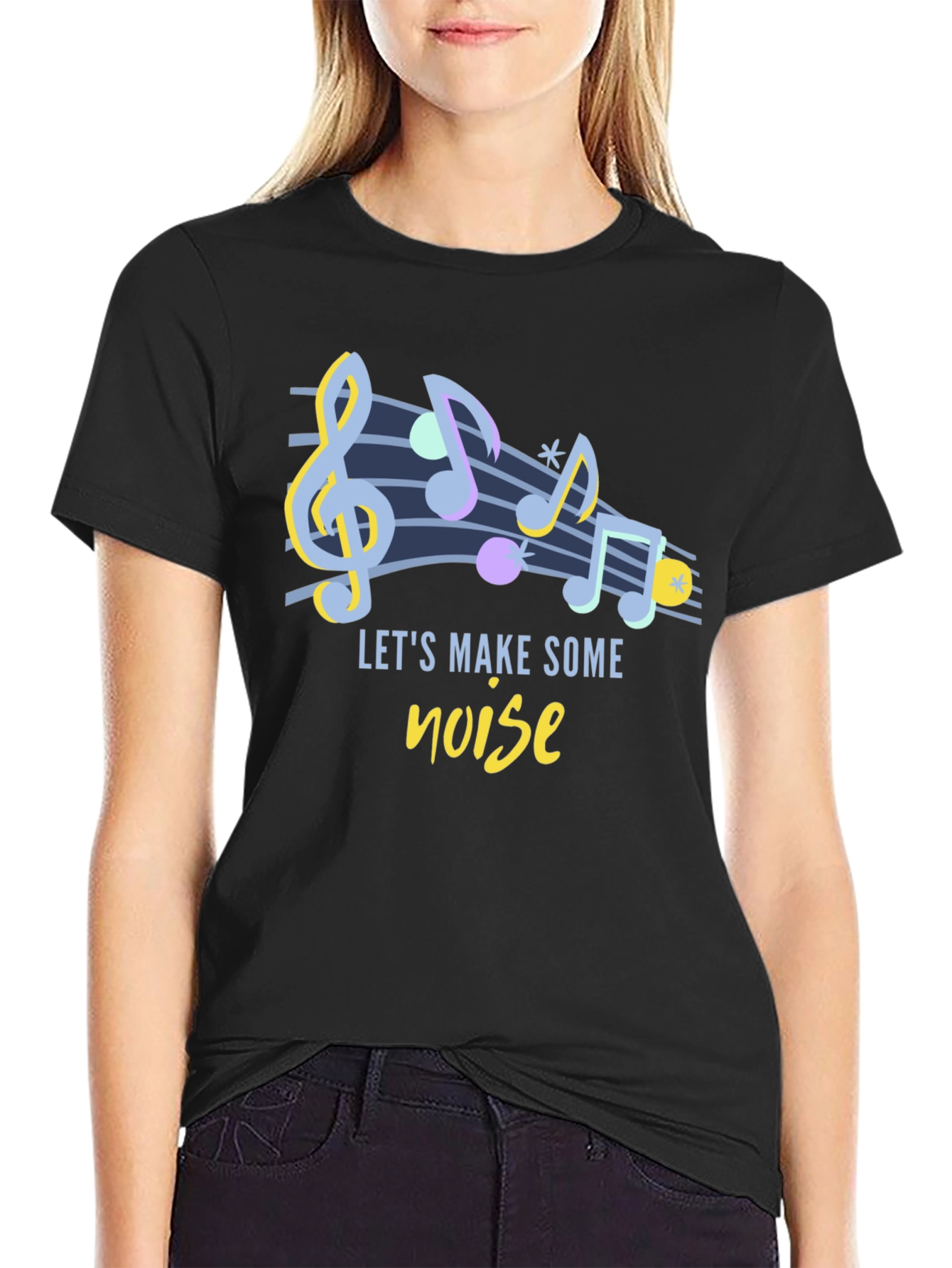 Black Musical 'Let's Make Some Noise' Graphic Tee view 2