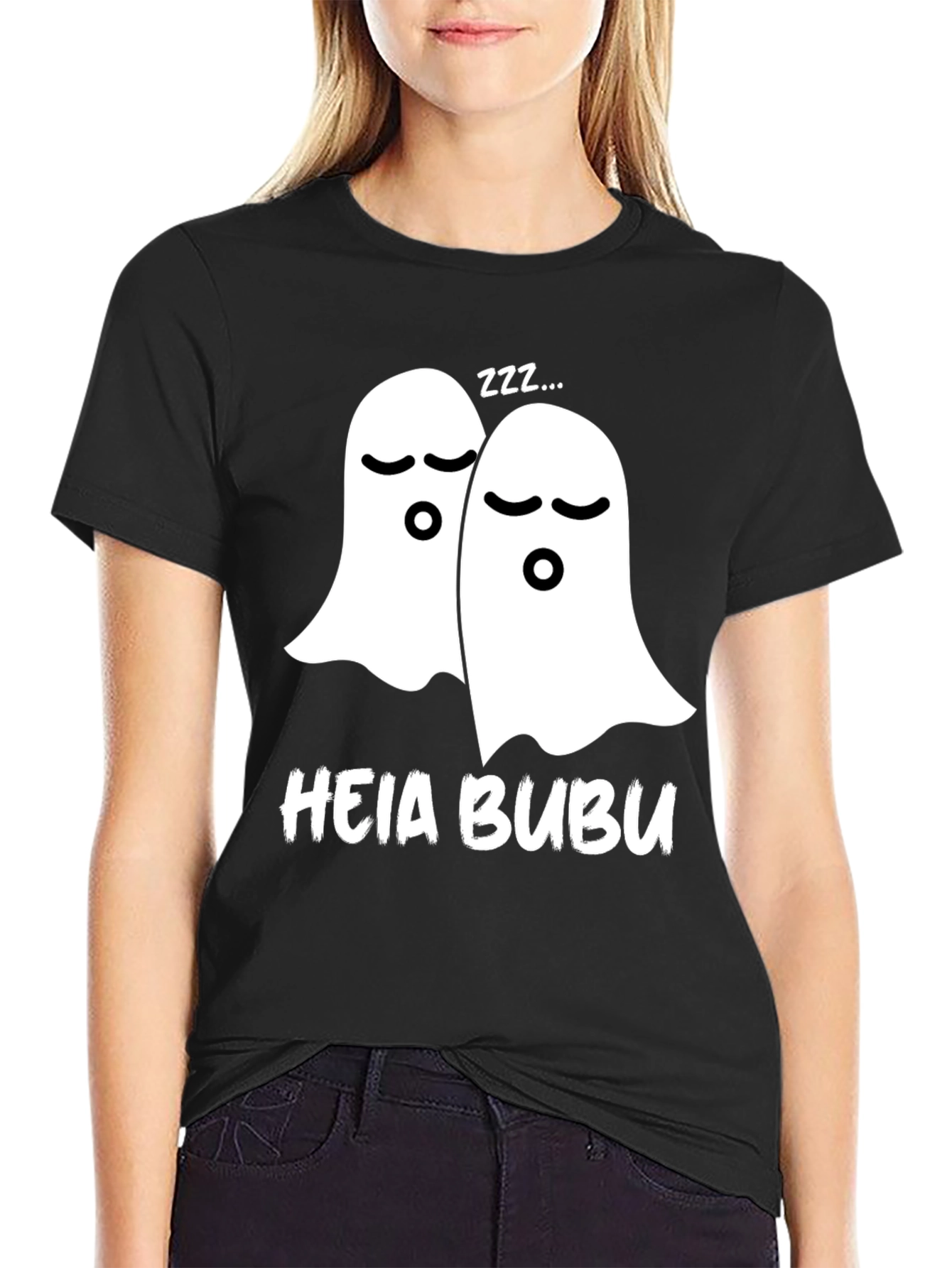 Black Heia Bubu Ghost T-Shirt view 2