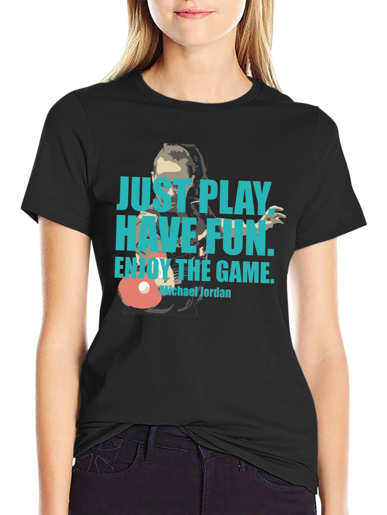 Black Just Play, Have Fun T-Shirt view 2