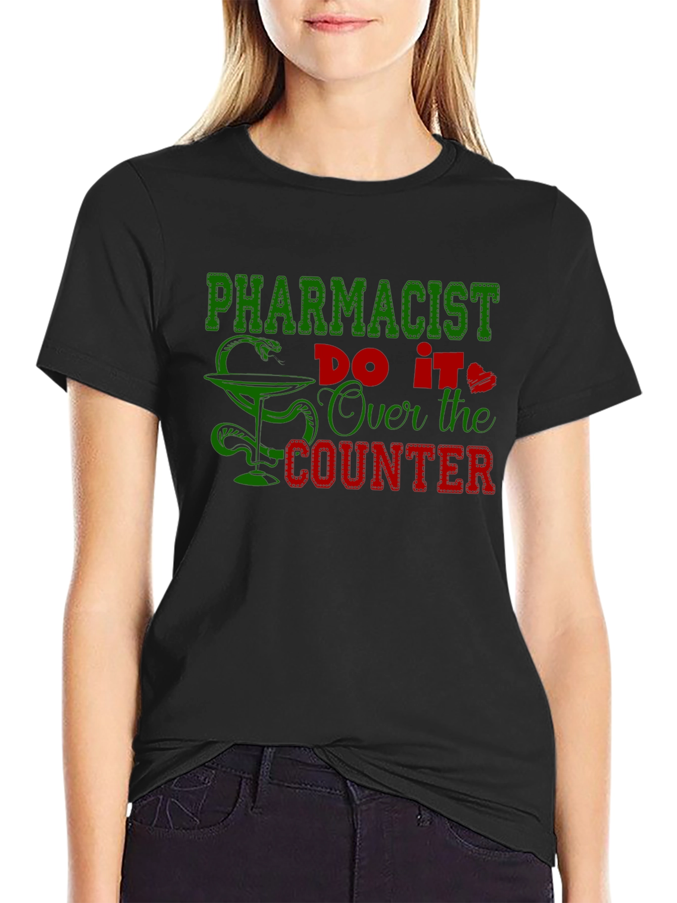 Black Pharmacist Over the Counter Black T-Shirt view 2