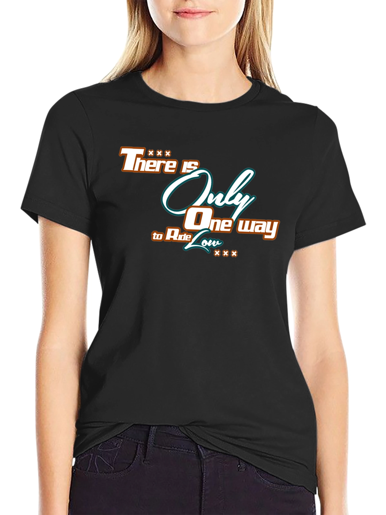 Black Ride Low Graphic T-Shirt - Stylish Cotton Tee view 2