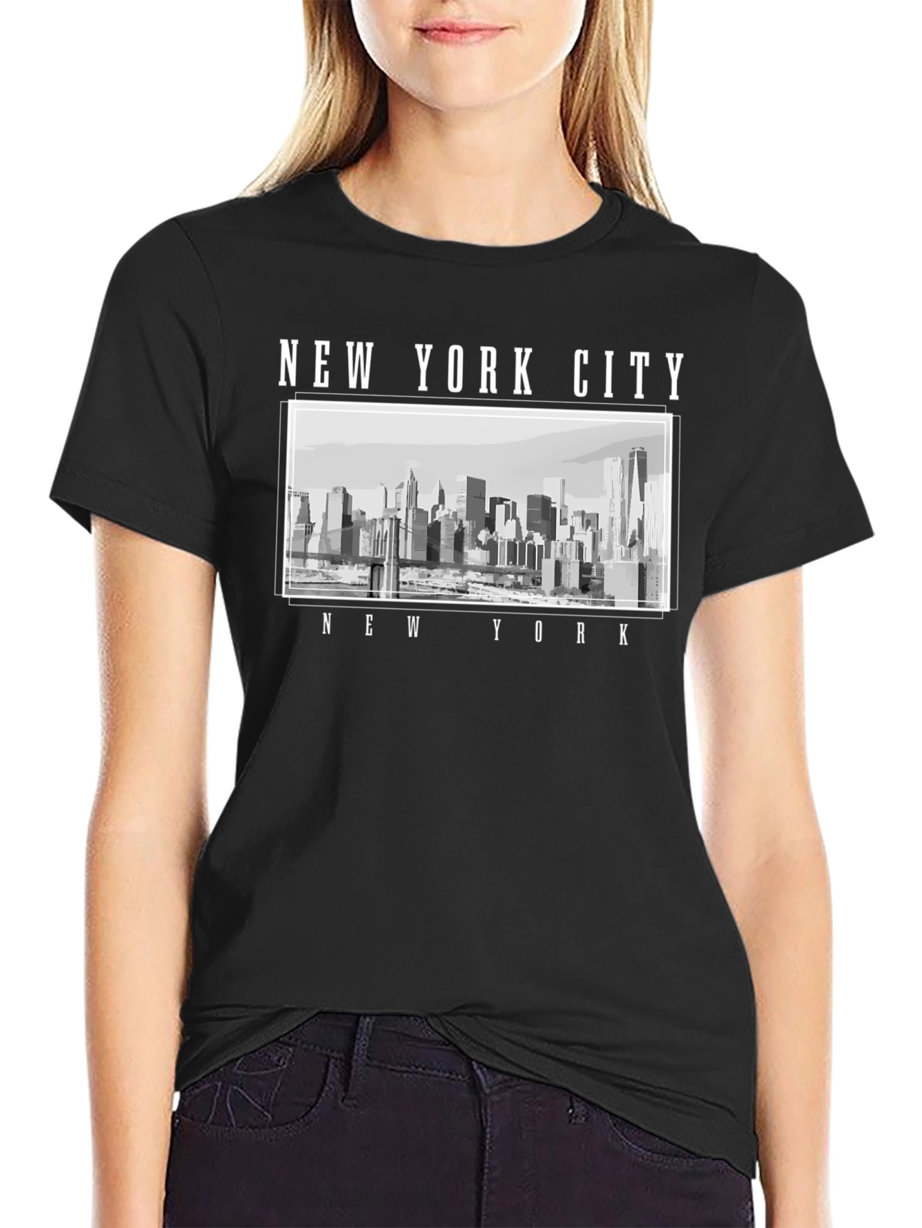 Black New York City Graphic Tee view 2