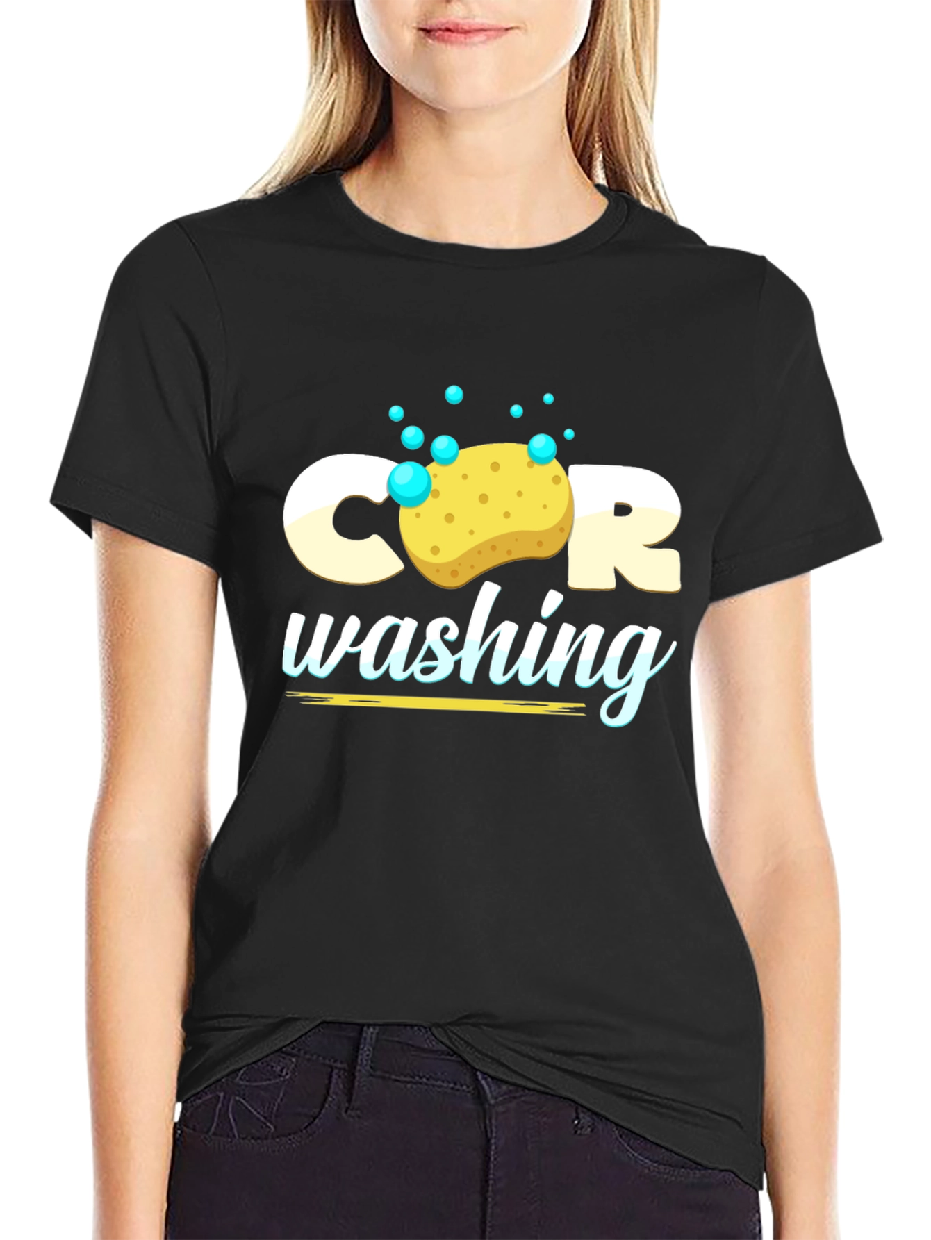 Black Car Wash Graphic Tee - Black T-Shirt view 2