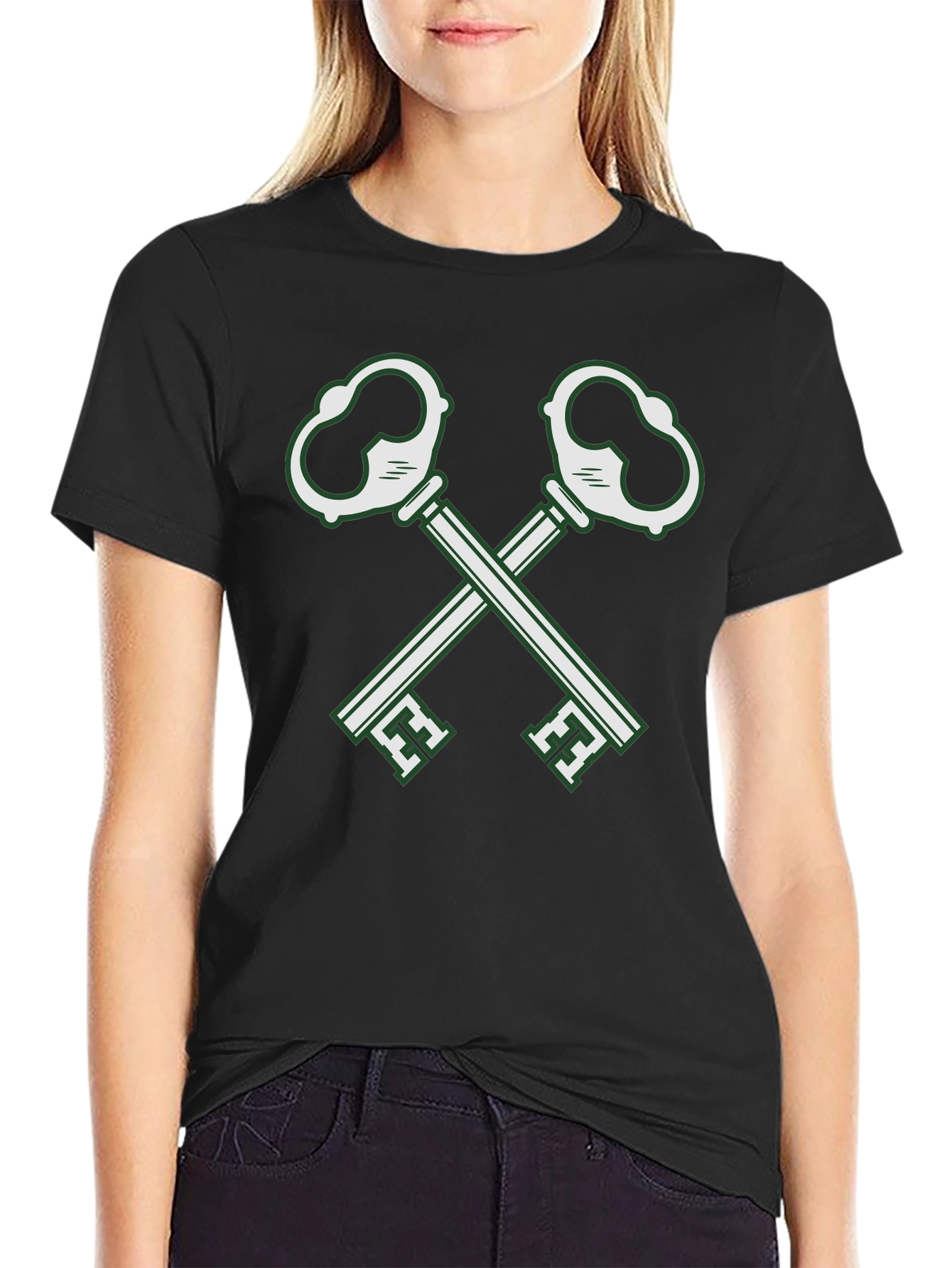 Black Crossed Keys Graphic T-Shirt view 2