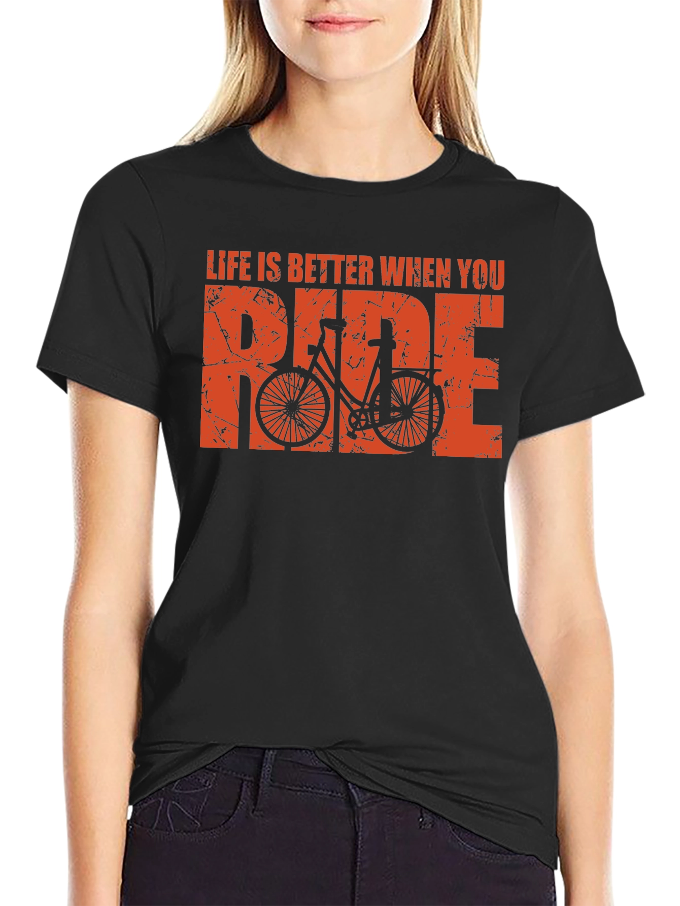 Black Life is Better When You Ride Bike T-Shirt view 2