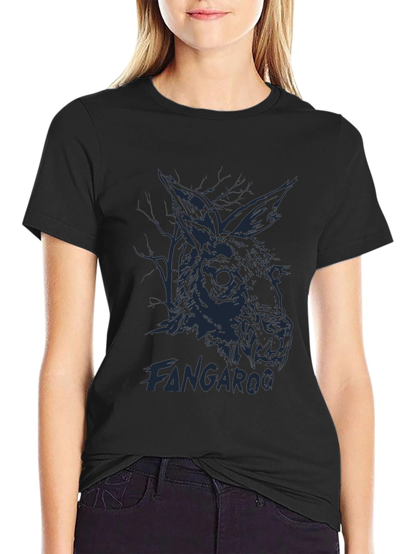 Black Fangaroo Graphic T-Shirt view 2