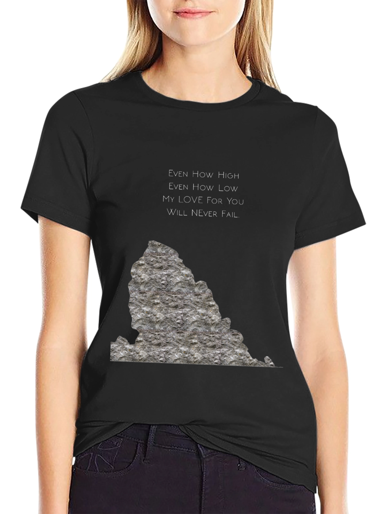 Black Love Will Never Fail Graphic Tee view 2