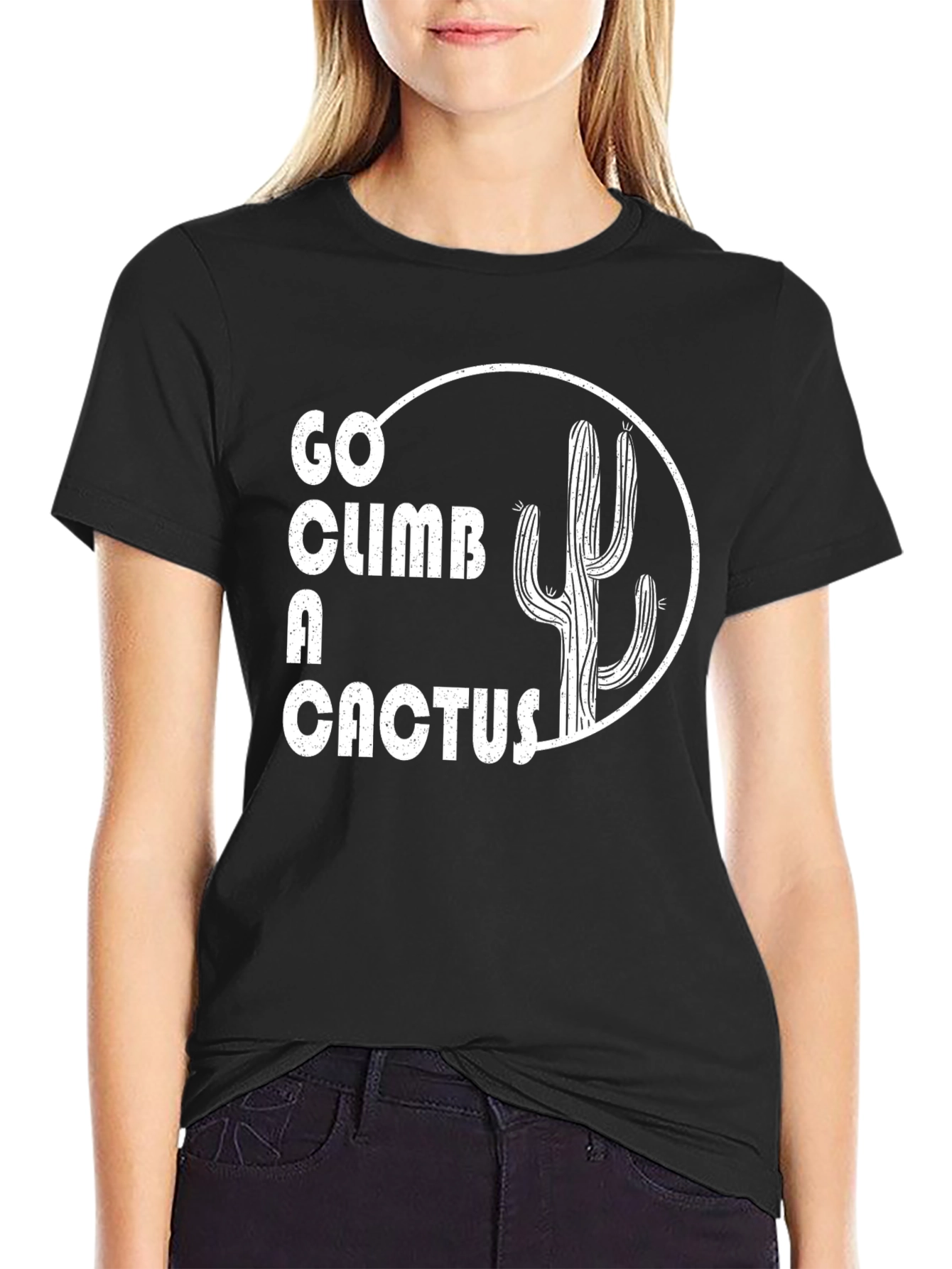 Black Go Climb a Cactus Graphic Tee view 2