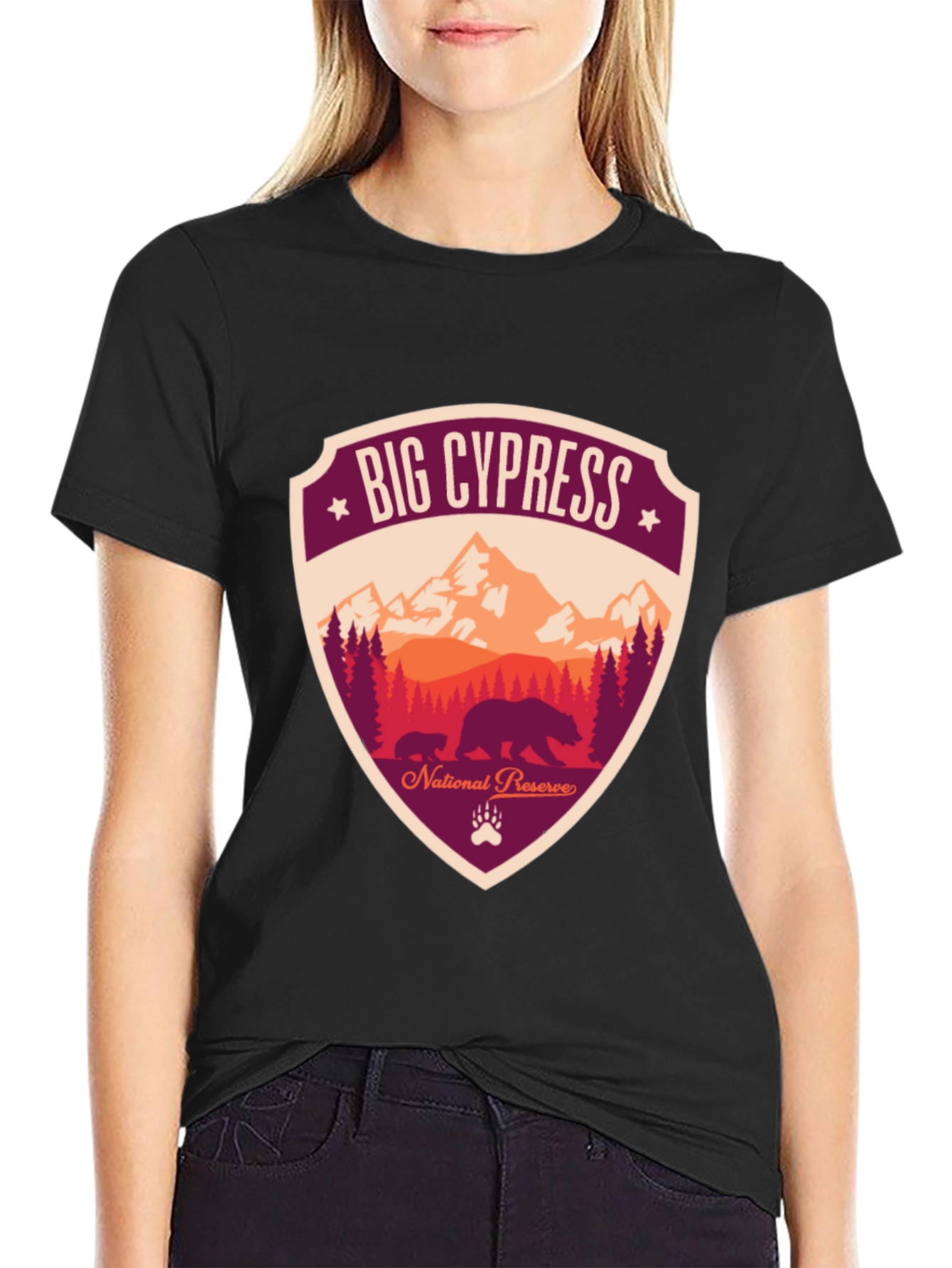 Black Big Cypress National Preserve Graphic T-Shirt view 2
