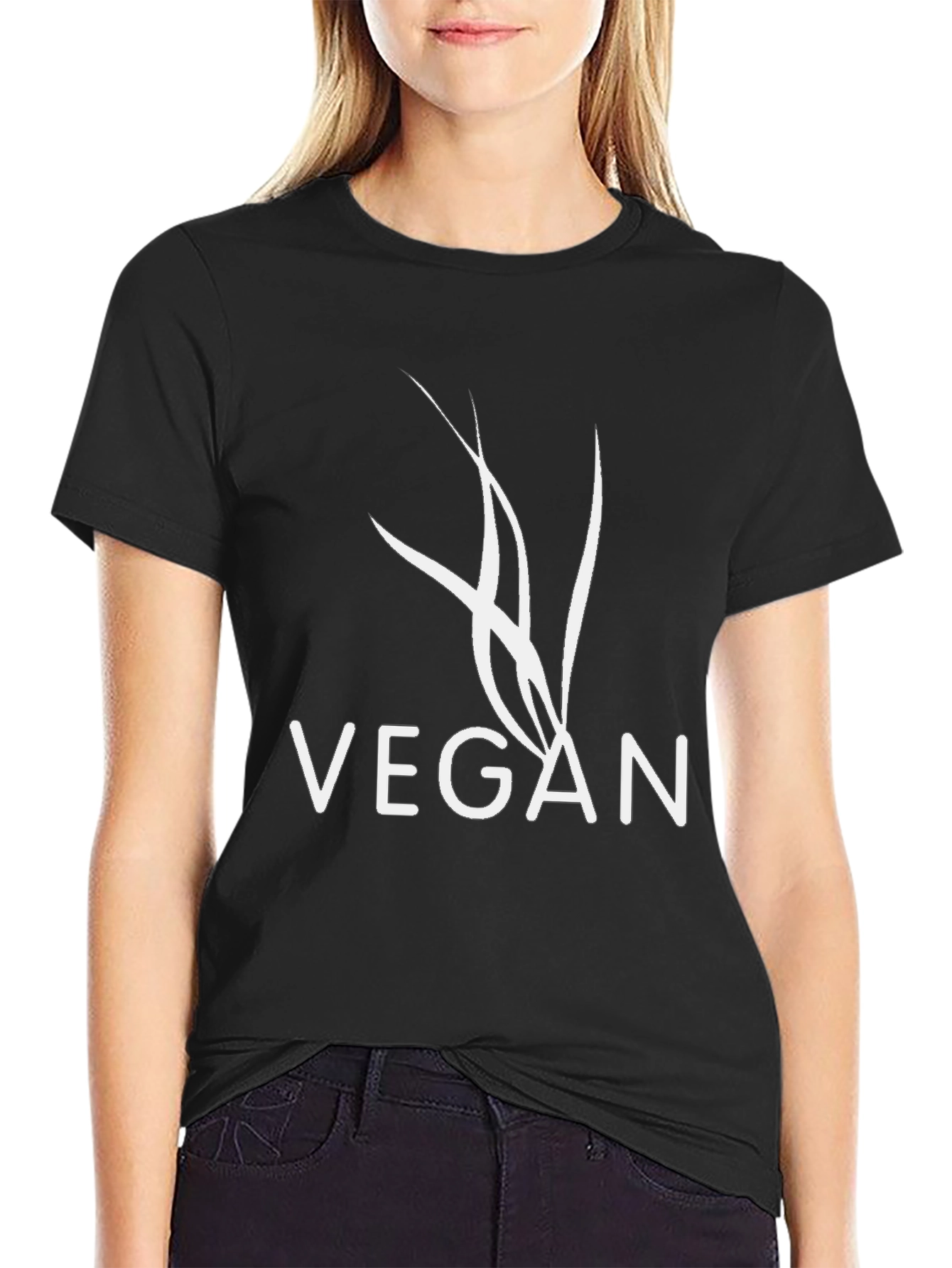 Black Vegan T-Shirt - Stylish & Sustainable view 2