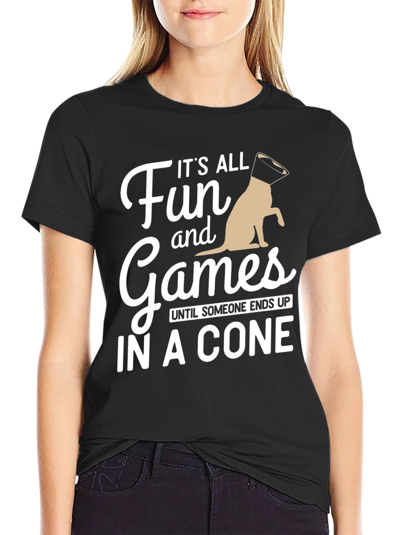Black It's All Fun and Games T-Shirt view 2