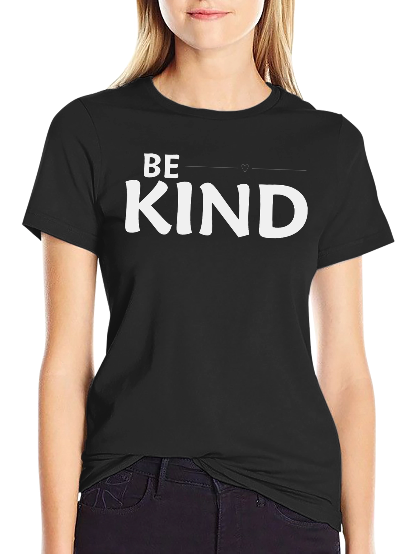 Black Be Kind Graphic Tee - Positive Message Shirt view 2