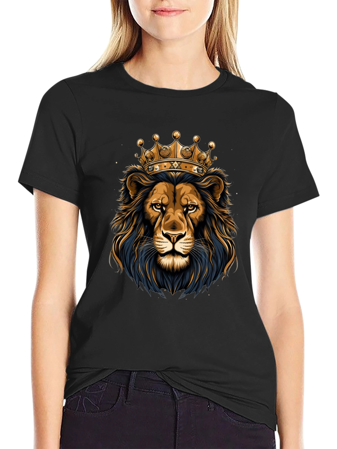 Black Lion King Graphic T-Shirt view 2