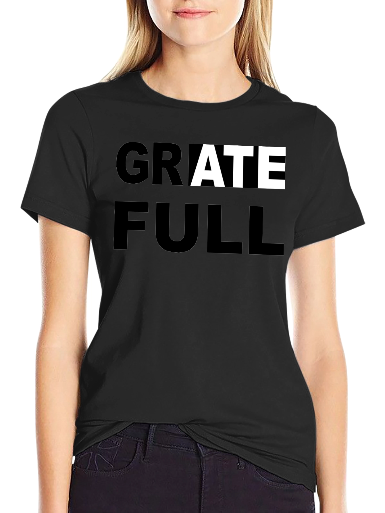 Black Grateful Graphic Tee - Stylish Comfort view 2