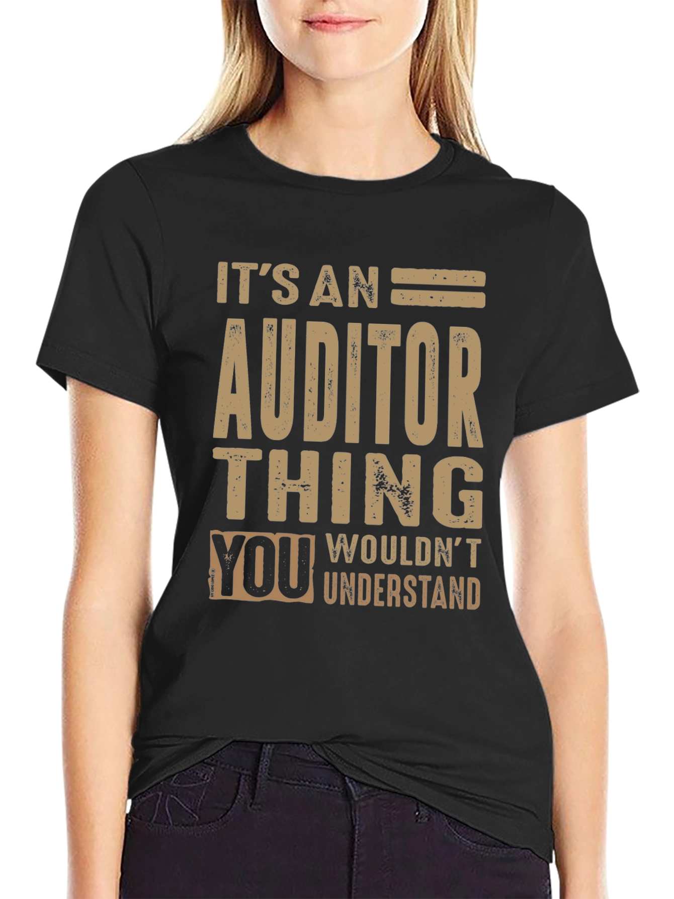 Black Auditor Thing T-Shirt Funny Accountant Tee view 2