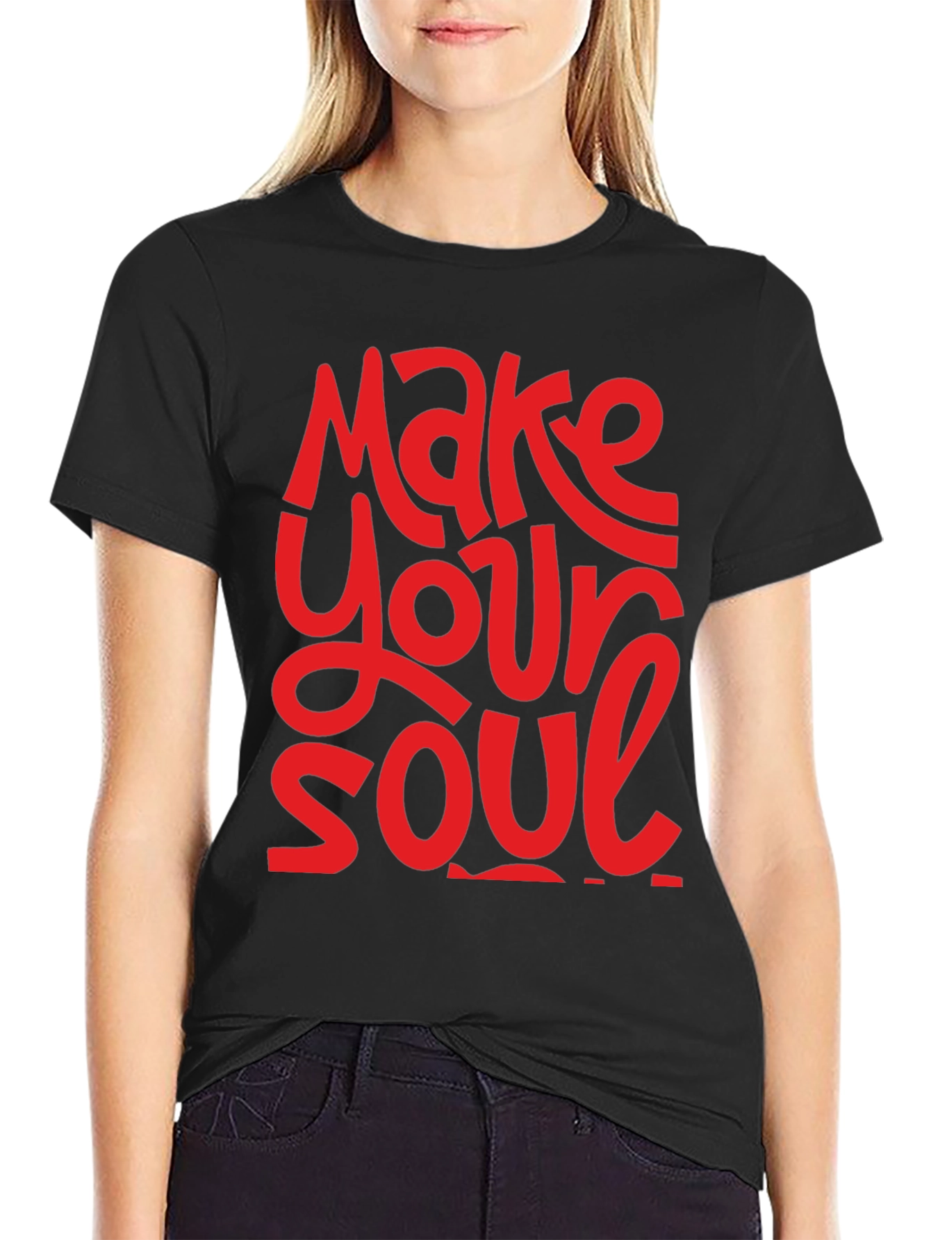 Black Make Your Soul Shine Graphic T-Shirt view 2