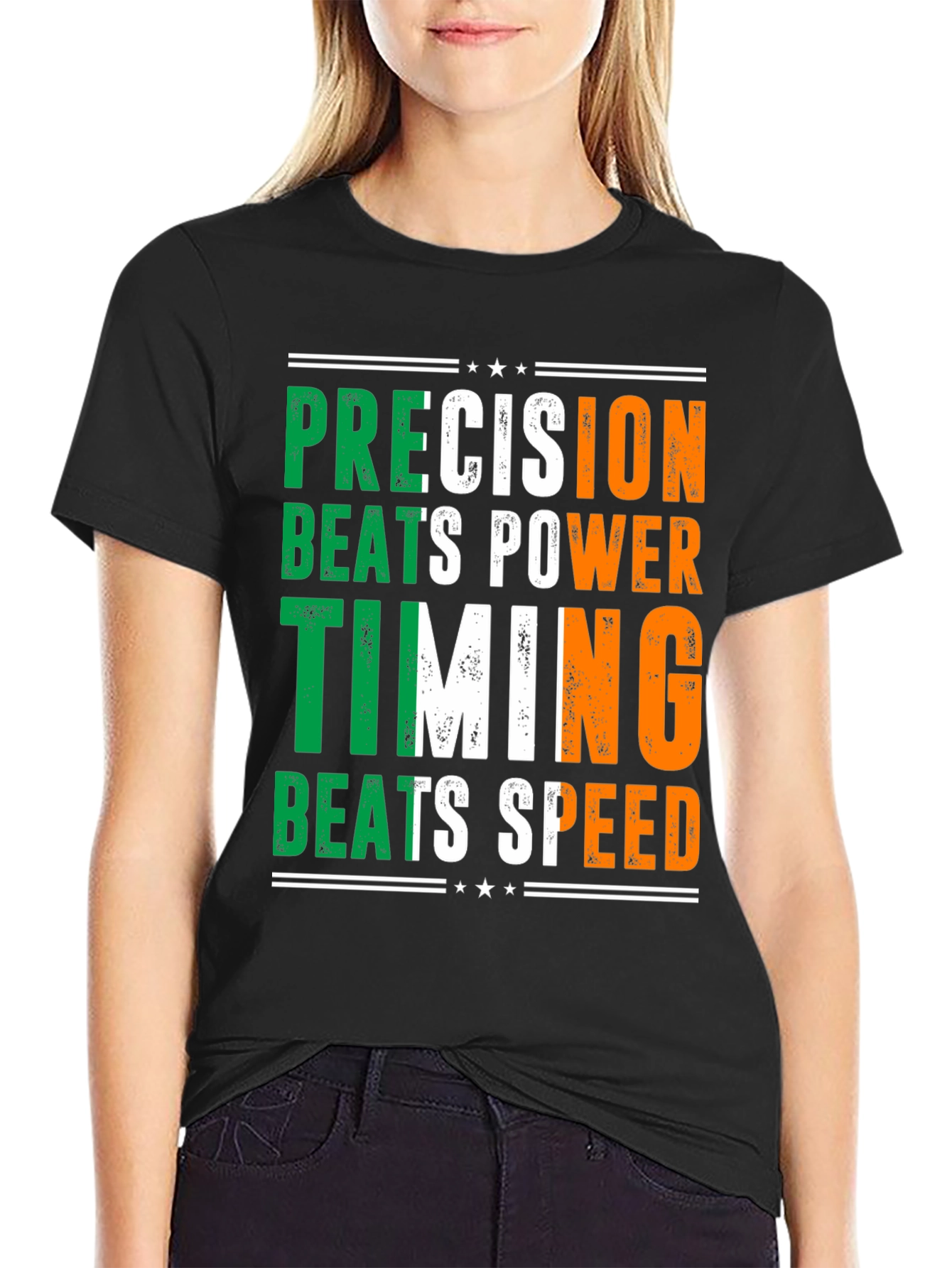 Black Precision Beats Power Timing Shirt view 2
