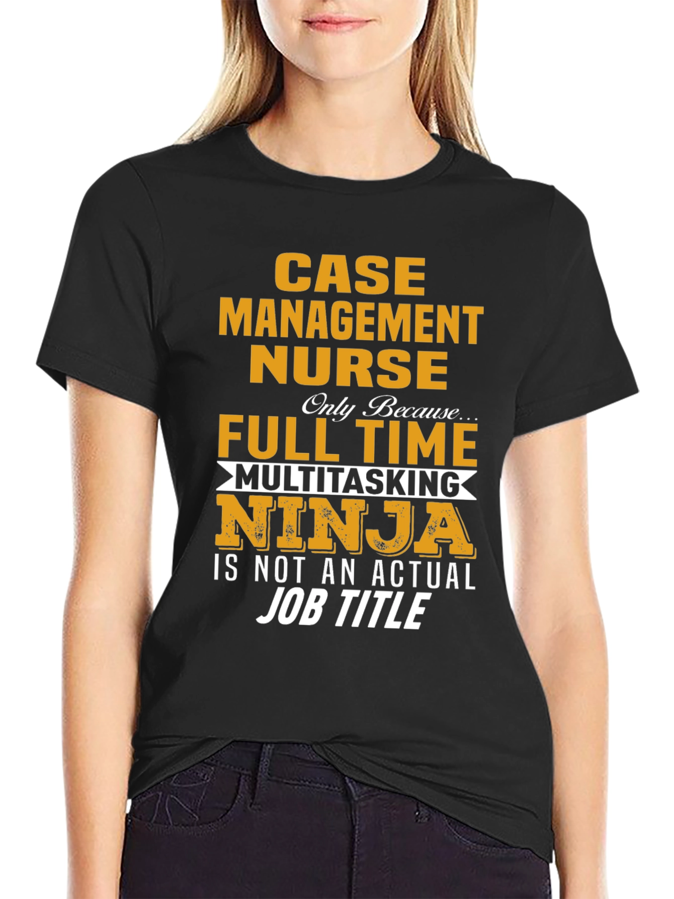 Black Case Management Nurse T-Shirt - Multitasking Ninja view 2