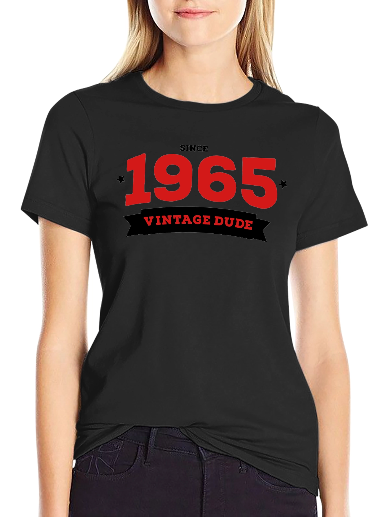 Black Vintage Dude 1965 Graphic T-Shirt view 2