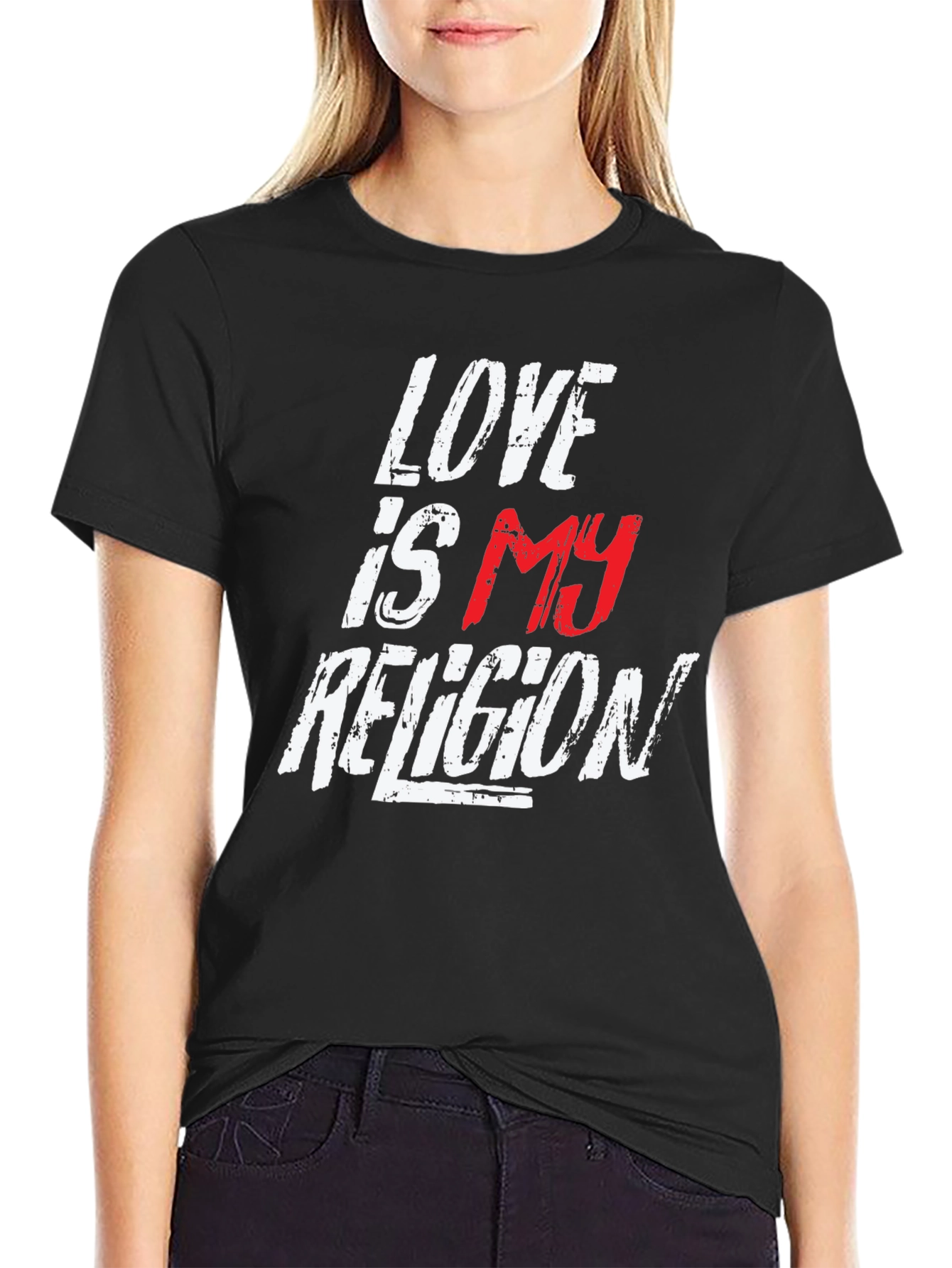 Love is My Religion Graphic Tee - Black - 2