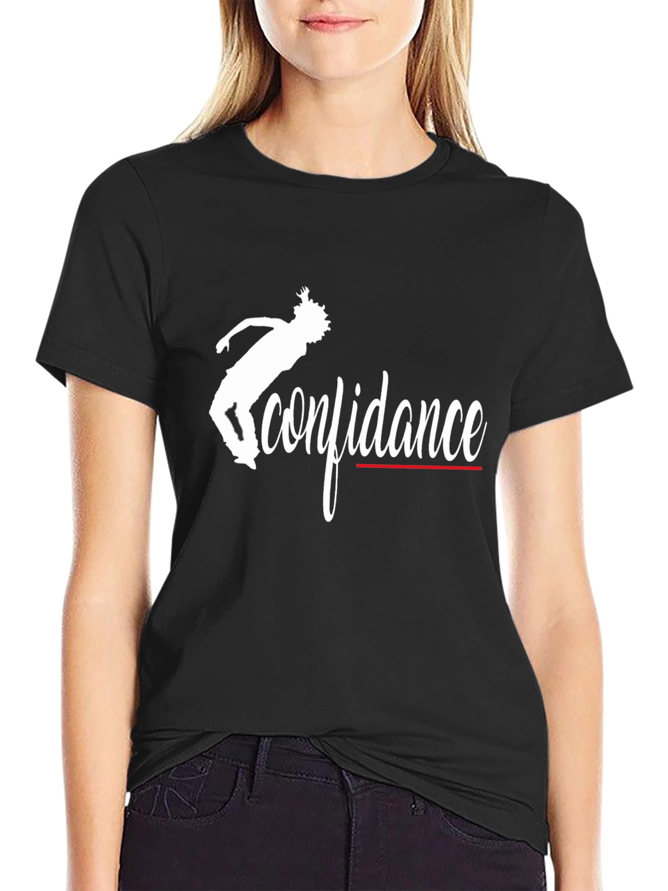 Black Confidence Graphic T-Shirt - Stylish Cotton Tee view 2