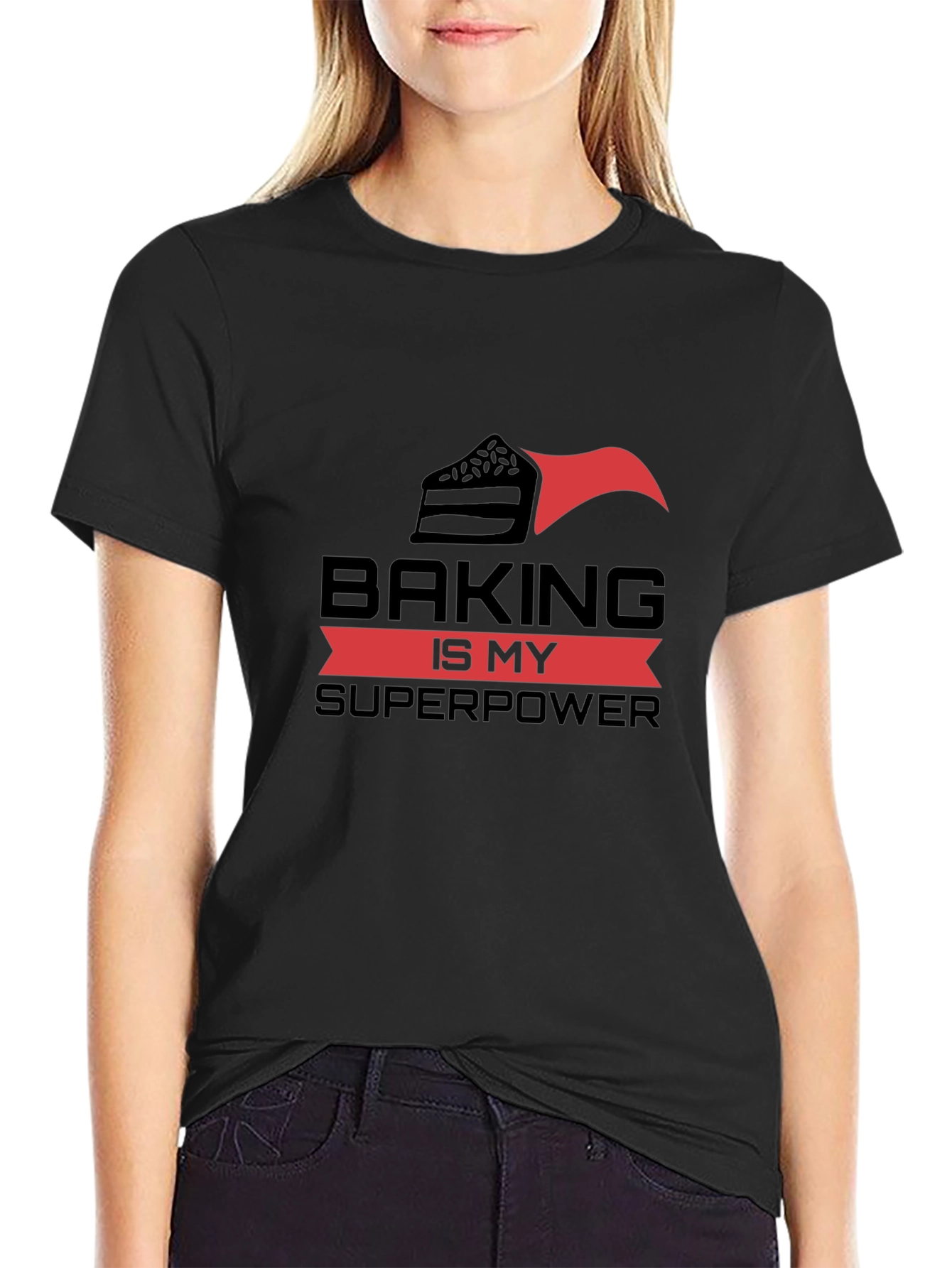 Black Baking is My Superpower Graphic Tee view 2
