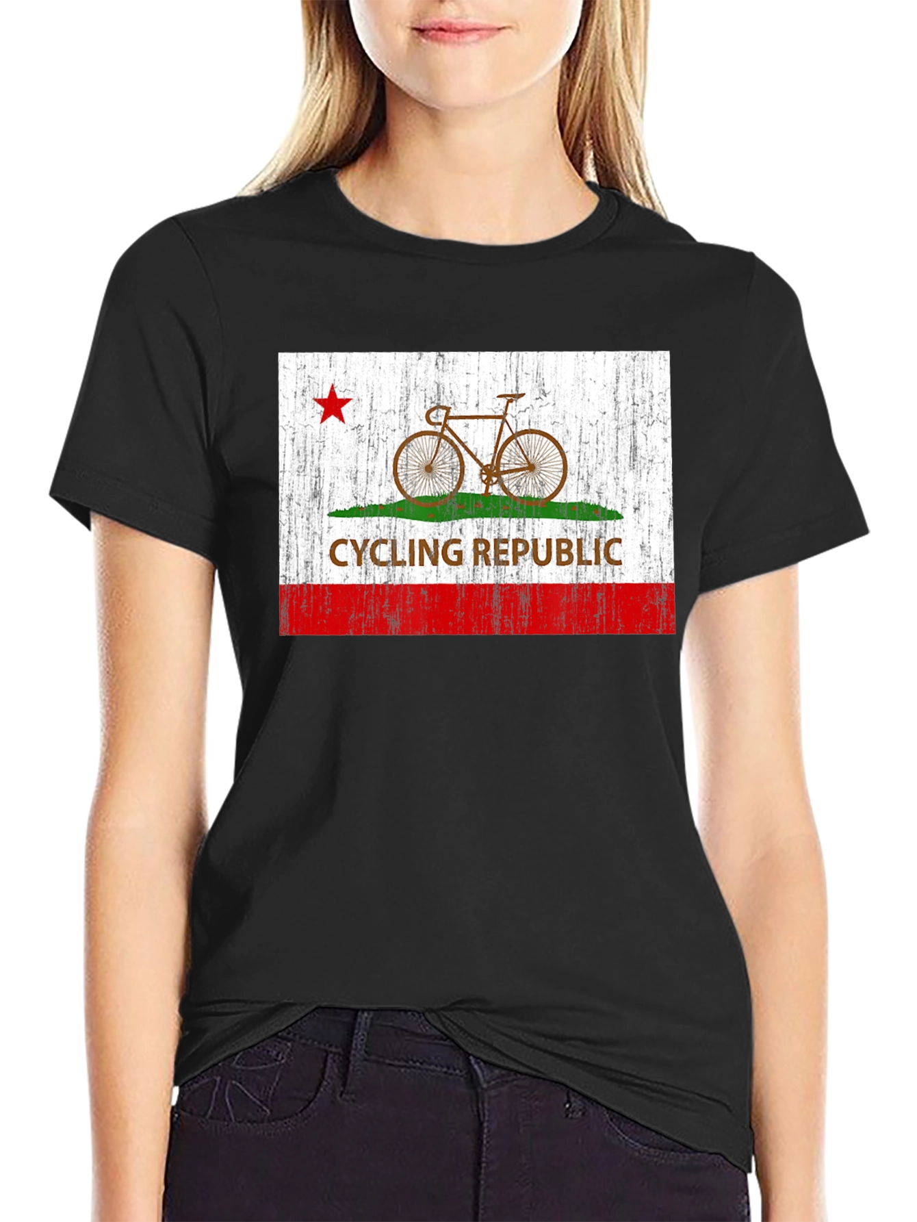 Black Cycling Republic Graphic Tee - Black Cotton T-Shirt view 2