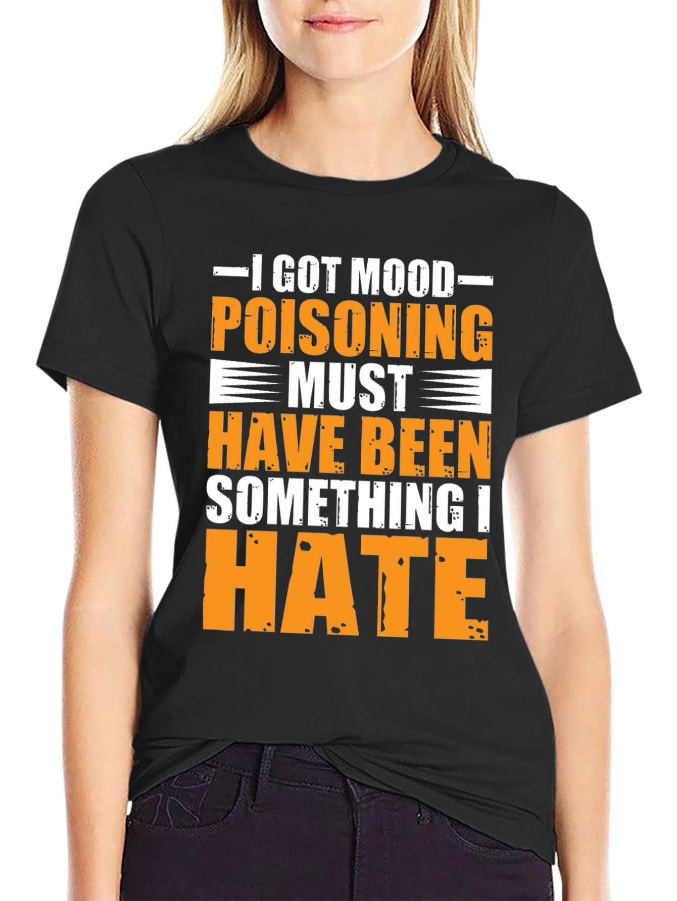 Black Mood Poisoning Funny Graphic T-Shirt view 2