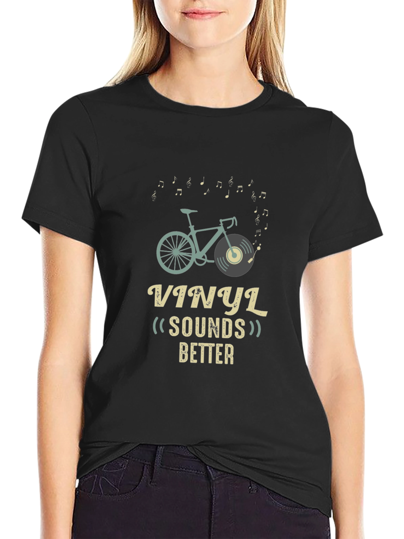 Black Vinyl Sounds Better T-Shirt - Music Lover Tee view 2