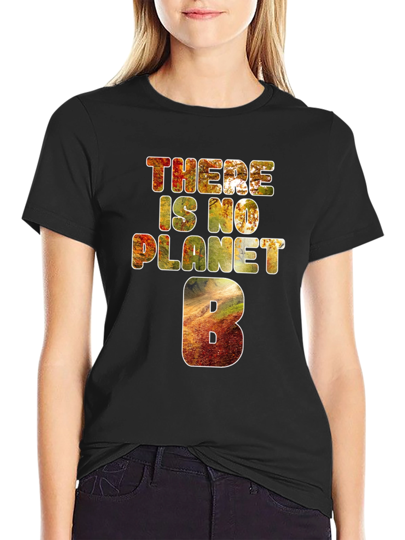 Black There Is No Planet B Graphic Tee view 2