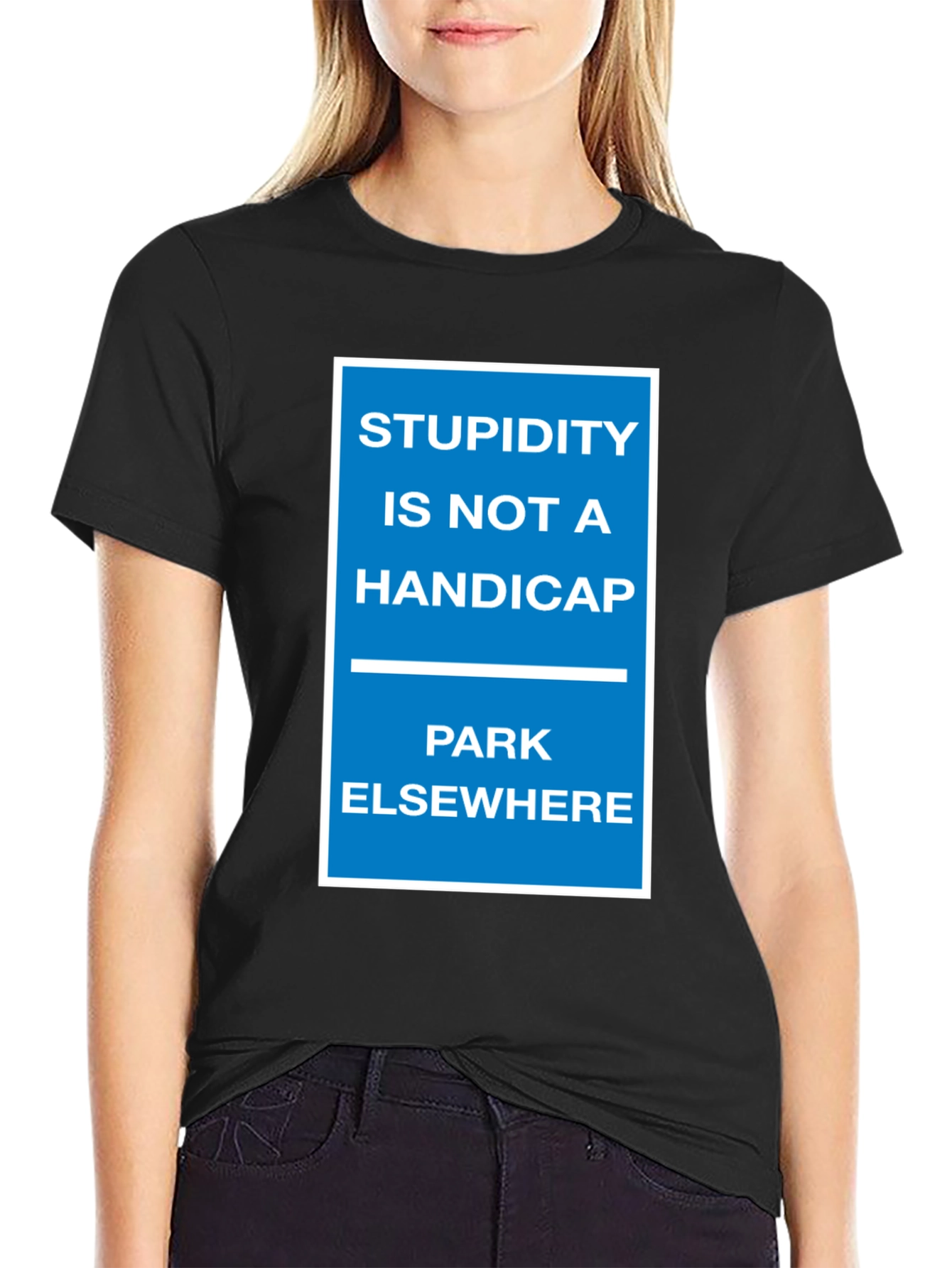 Black Stupidity Is Not a Handicap Graphic Tee view 2