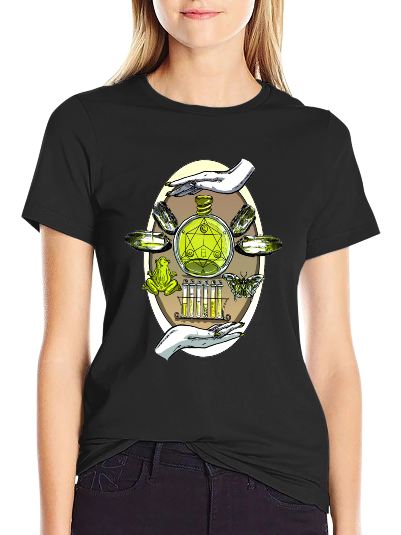 Black Alchemy Graphic T-Shirt - Science & Magic Tee view 2